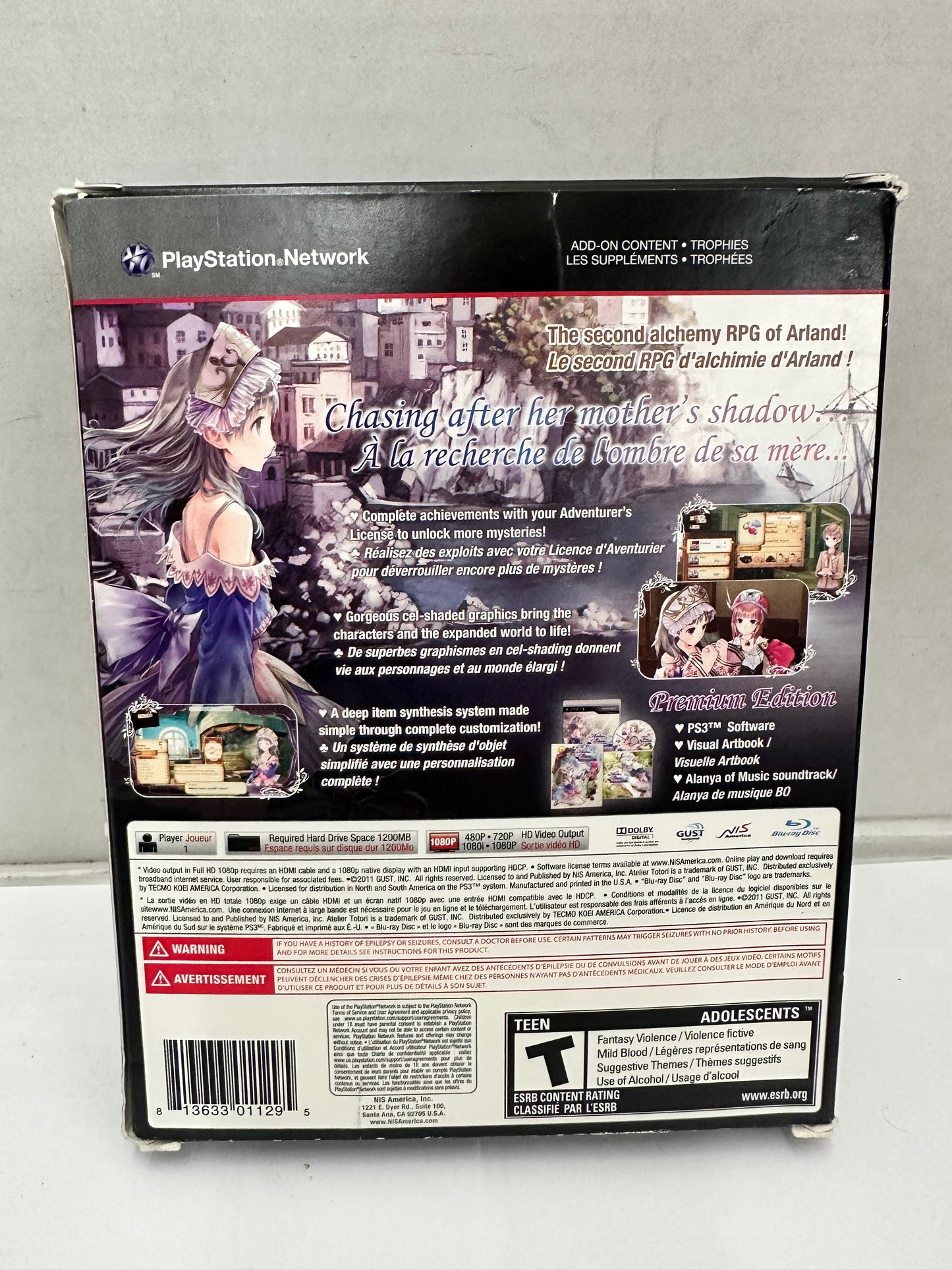 Atelier Totori Adventure of Arland (Playstation 3 PS3) Complete CIB