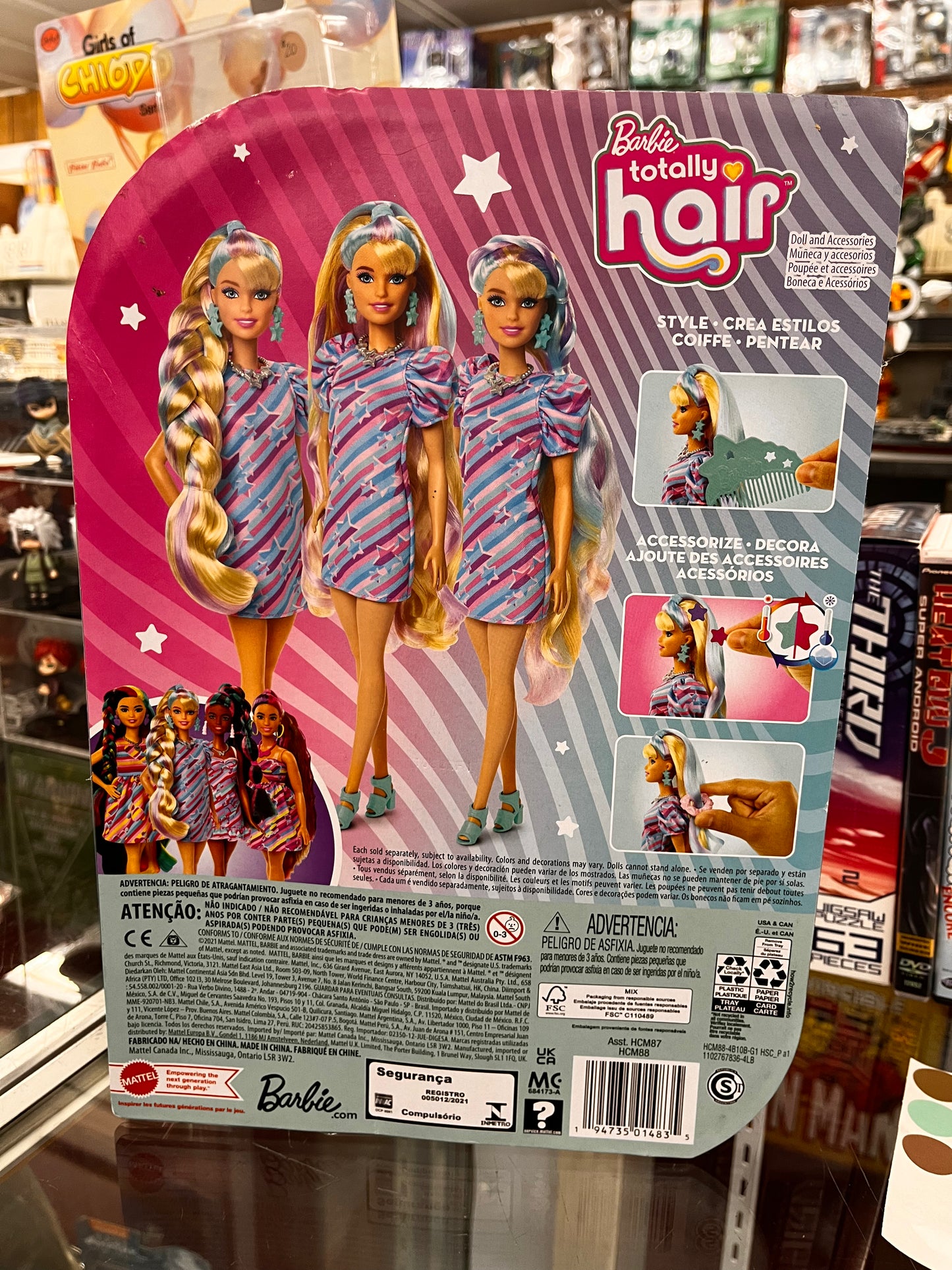 Barbie Totally Hair Star-Themed 11 1/2" Doll Long Fantasy Hair  Mattel New