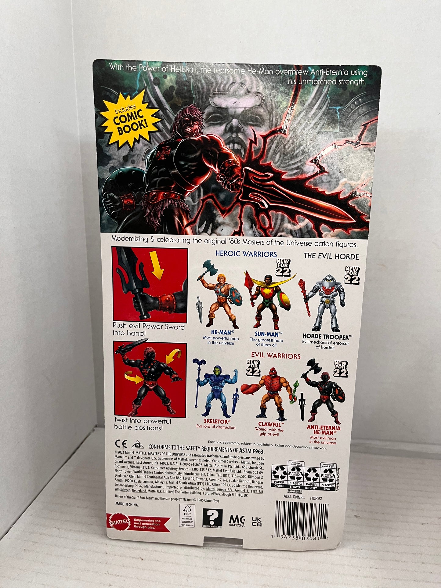 Mattel Masters of the Universe Origins Anti-Eternia He-Man Unpunched