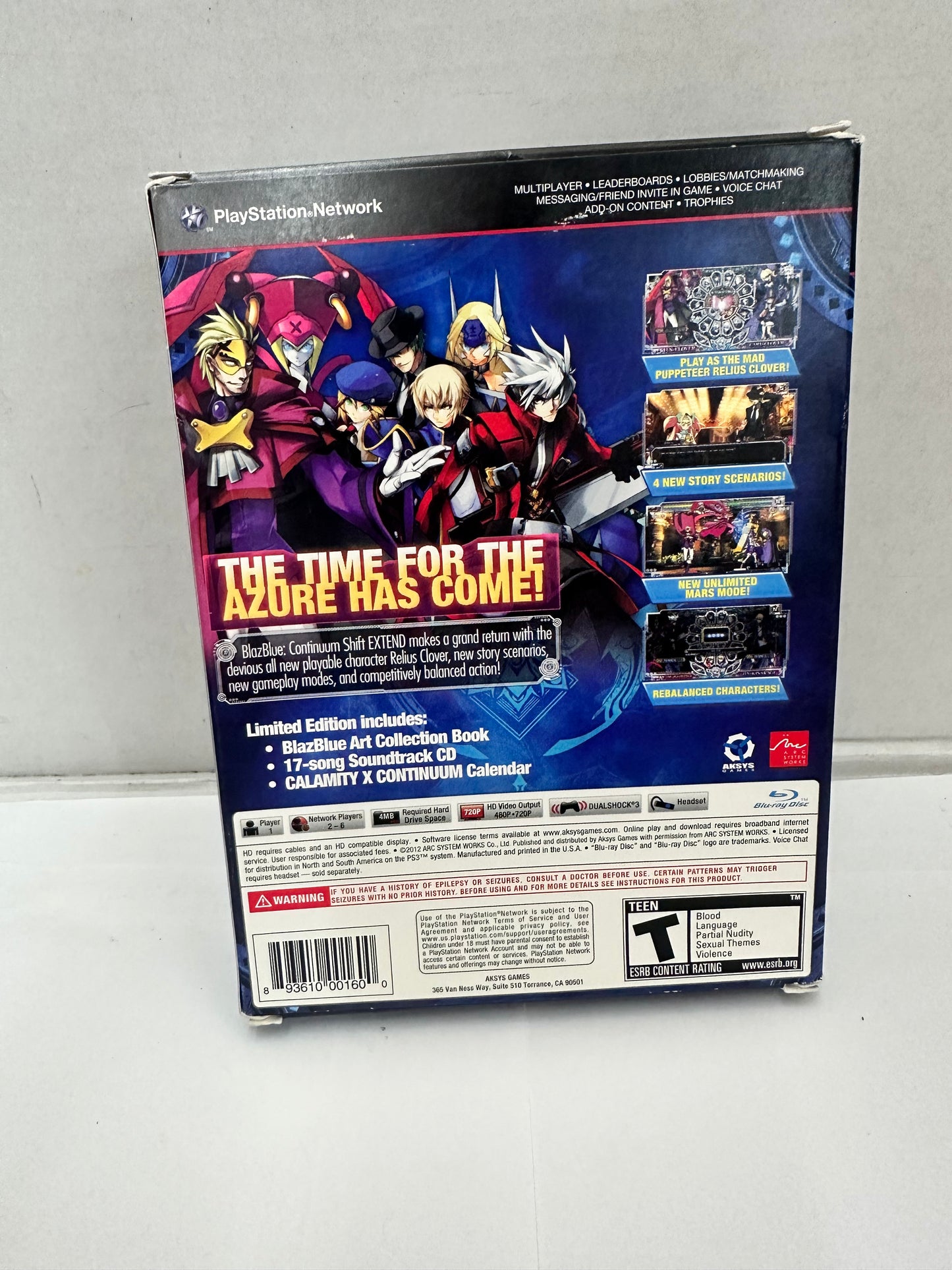 BlazBlue: Continuum Shift Extend -  (Sony PlayStation 3, 2012)