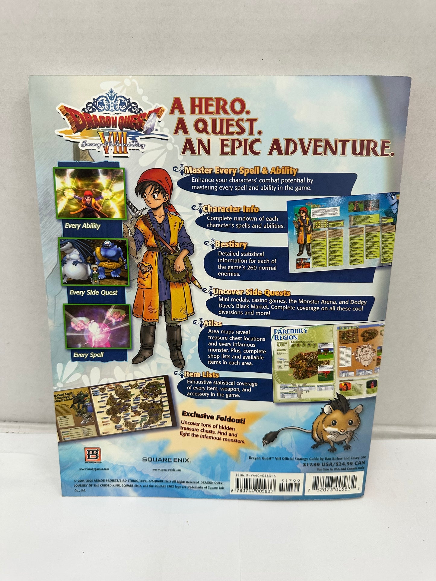 Dragon Quest VIII Journey of the Cursed King Brady Games Strategy Guide With Map