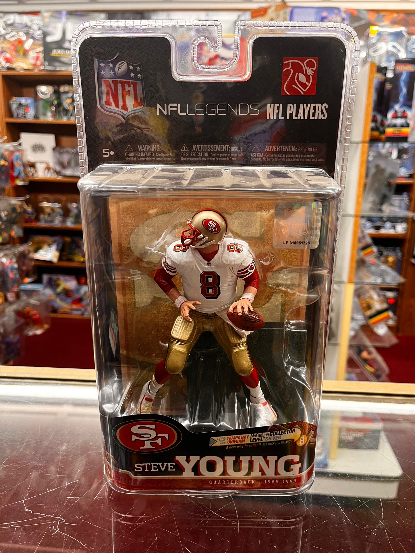 2010 Steve Young NFL Legends Series 6 McFarlane Toys 6” Action Figure 49ers
