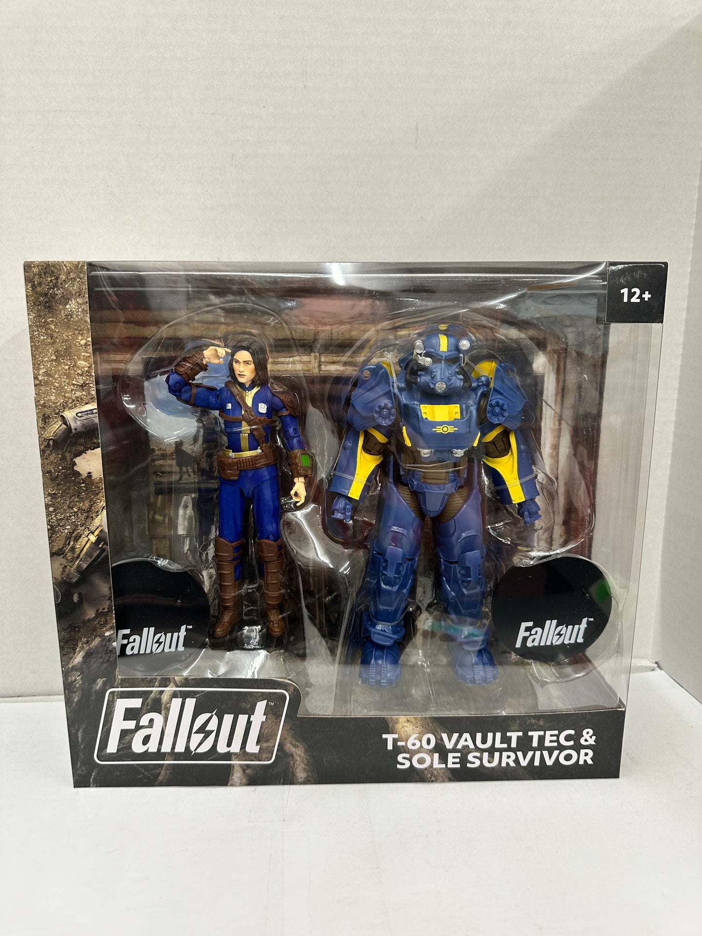 Mcfarlane Toys Fallout T-60 Vault Tec Power Armor and Sole Survivor Figure set
