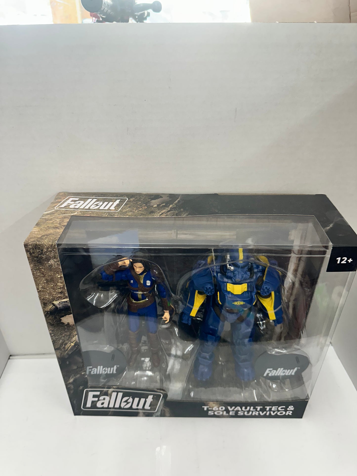 Mcfarlane Toys Fallout T-60 Vault Tec Power Armor and Sole Survivor Figure set