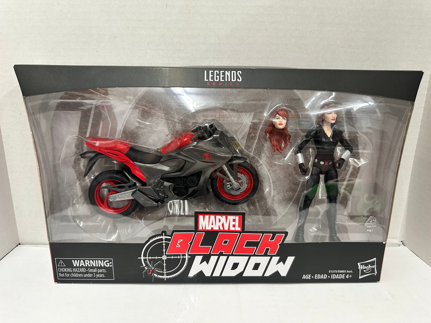 Marvel Legends Series Black Widow 6" Action Figure Motorcycle Hasbro Avengers