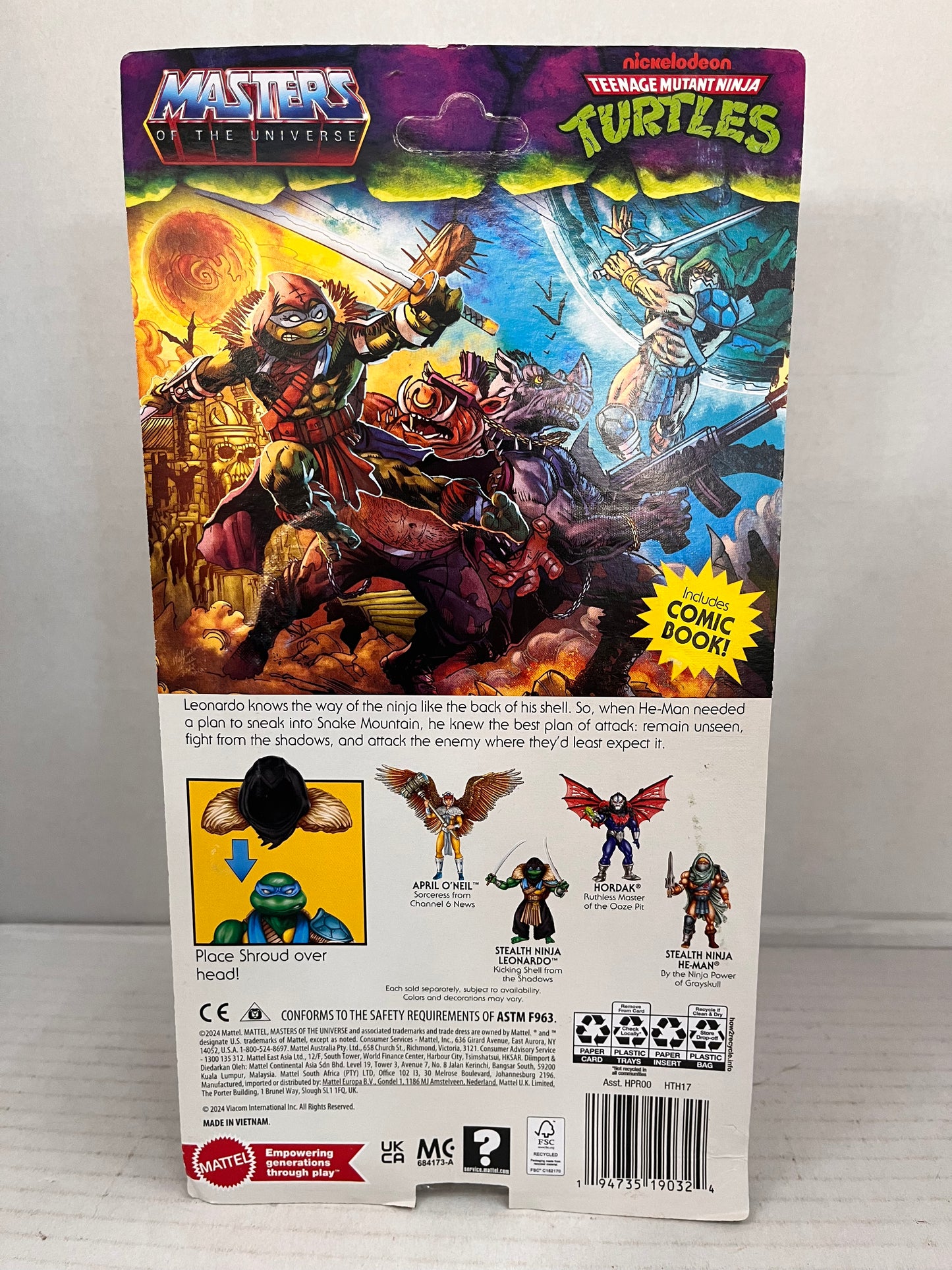 Turtles of Grayskull Stealth Ninja Leonardo TMNT MOTU Origins Action Figure