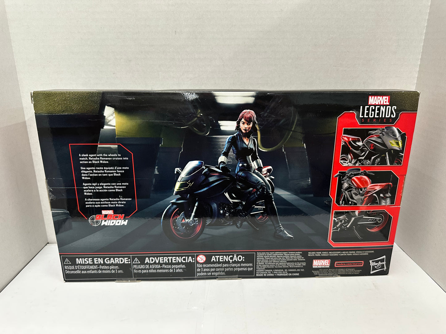 Marvel Legends Series Black Widow 6" Action Figure Motorcycle Hasbro Avengers