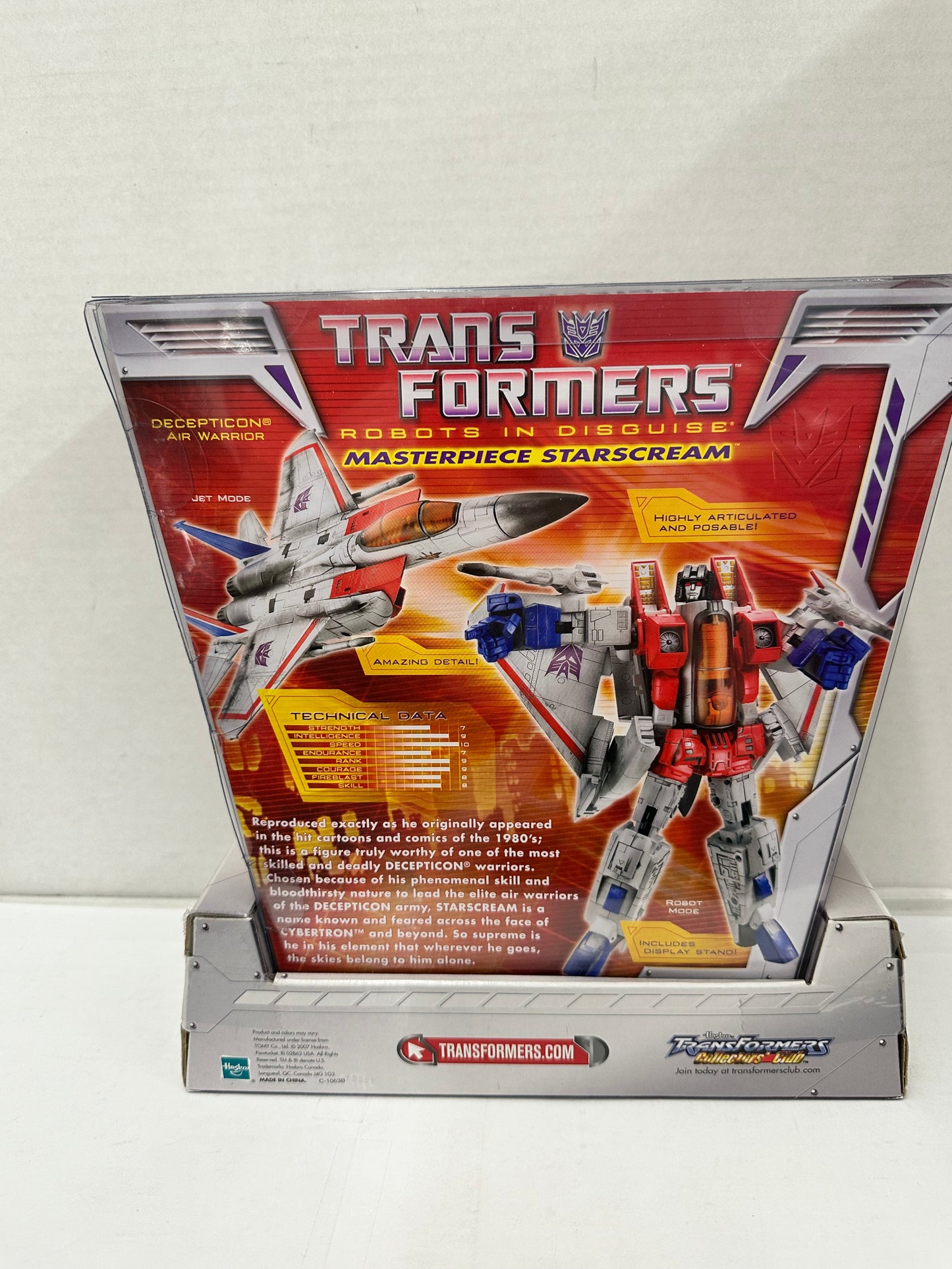 Hasbro Transformers G1 Masterpiece Starscream Wal-Mart Exclusive