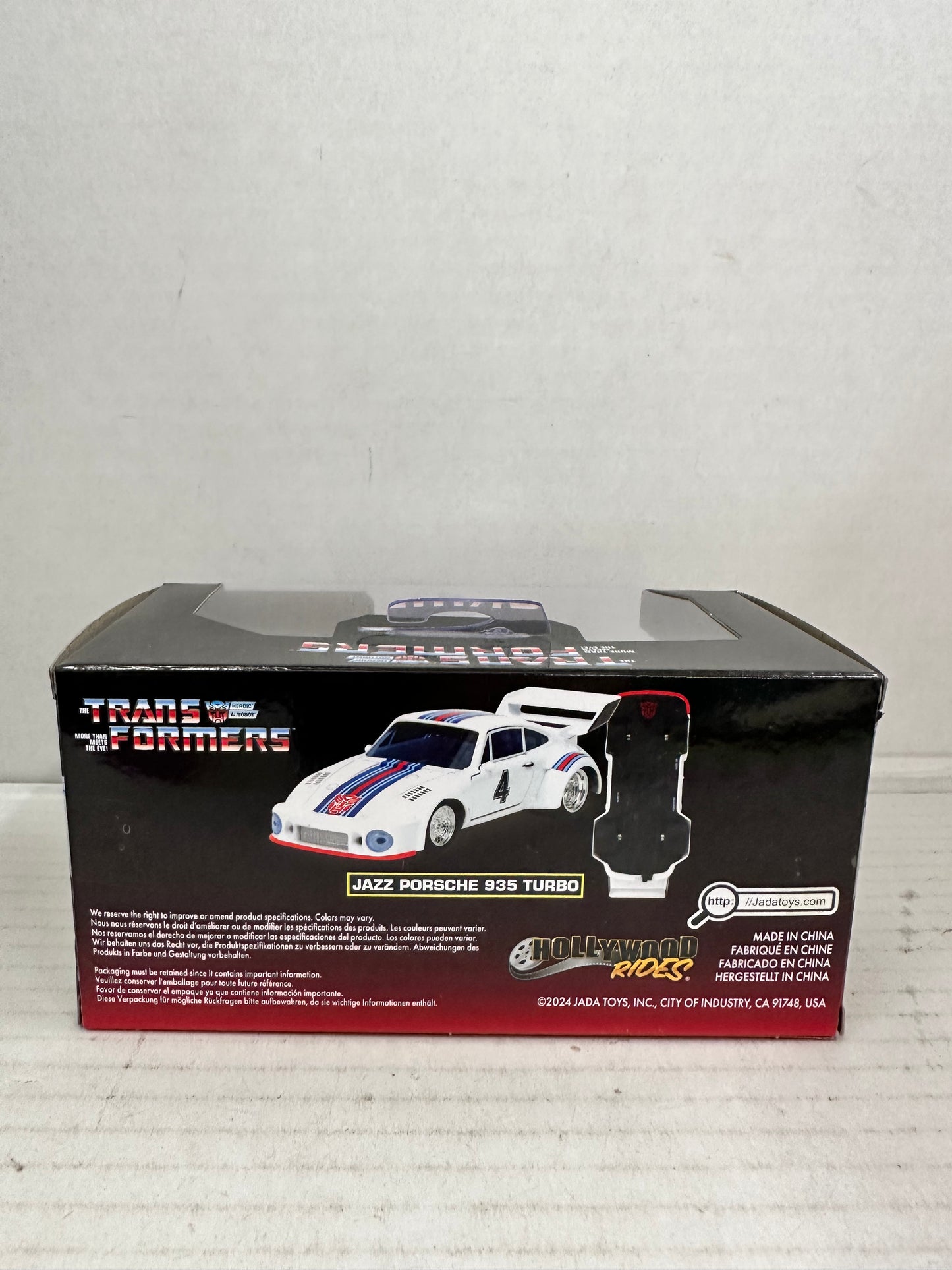 Jada Transformers Jazz Porsche 935 Turbo 1:32 Scale 40 years Of Transformers
