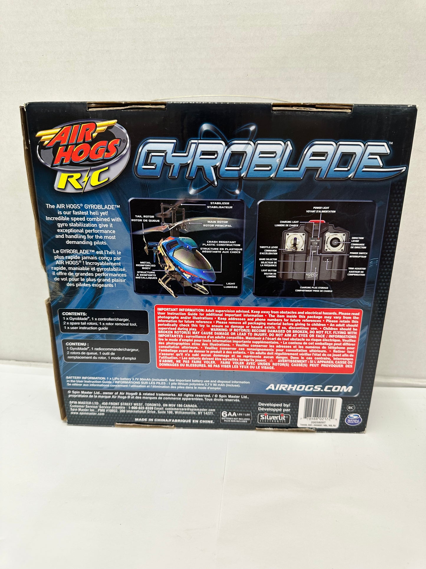 Air Hogs Gyroblade 3 Channel Battery Powered Helicopter Black