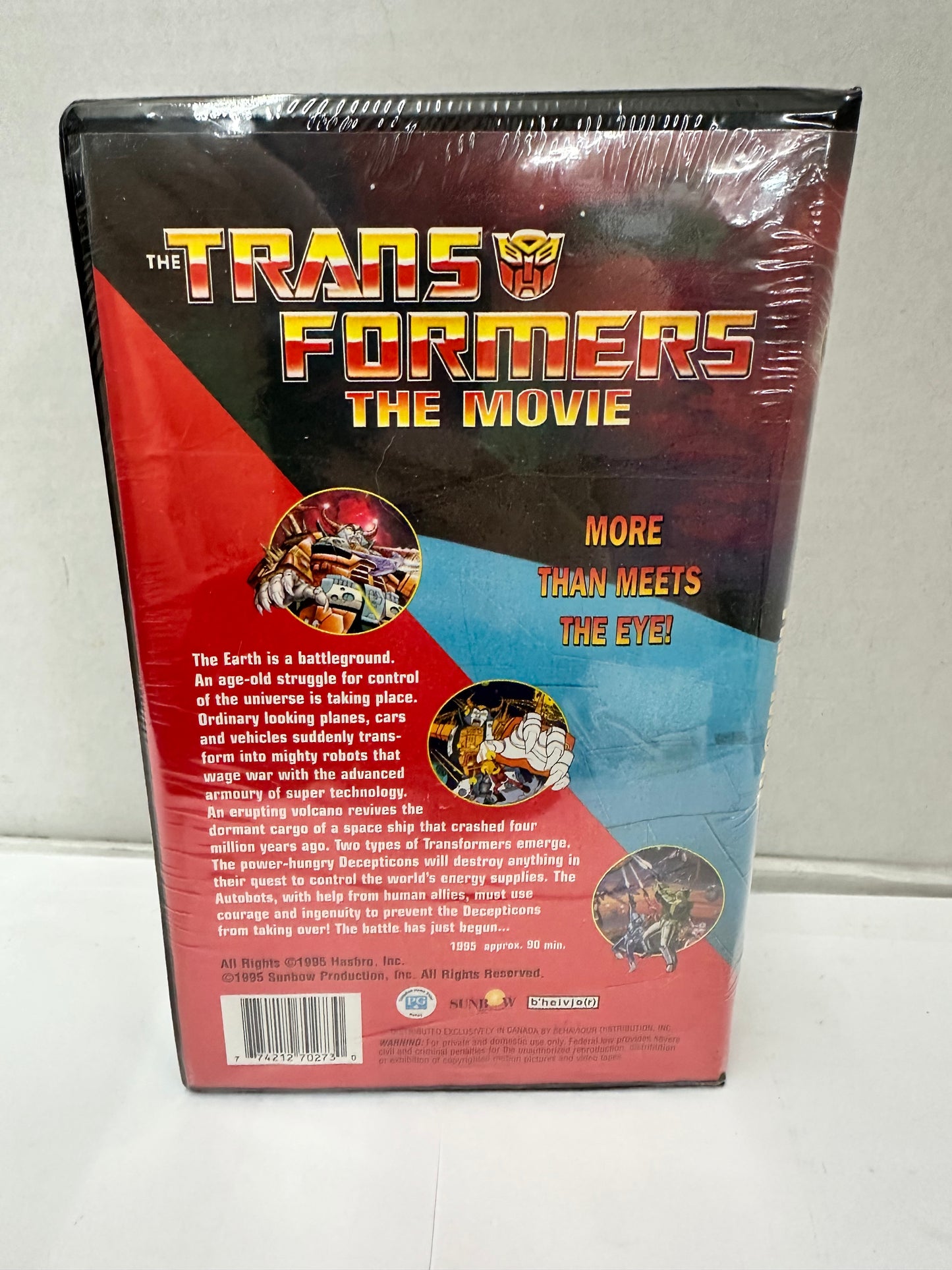 Transformers The Movie VHS Canadian Sealed 1995 Sunbow