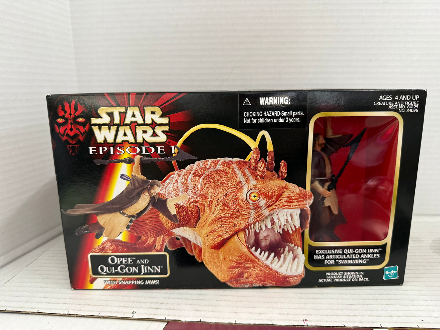 1998 Hasbro Star Wars Episode 1 Opee and Qui-Gon Jinn 3.75" Figure Set