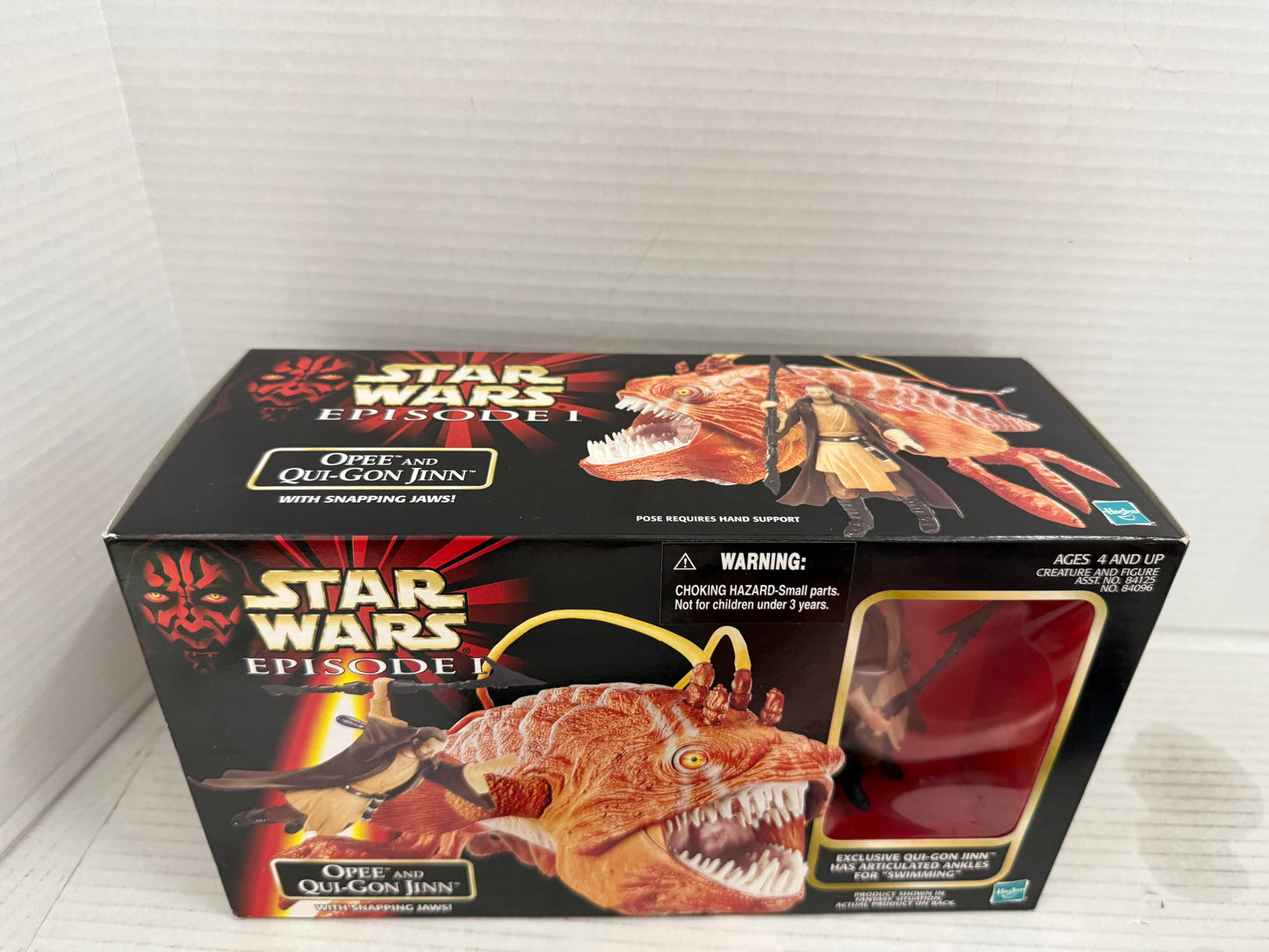 1998 Hasbro Star Wars Episode 1 Opee and Qui-Gon Jinn 3.75" Figure Set