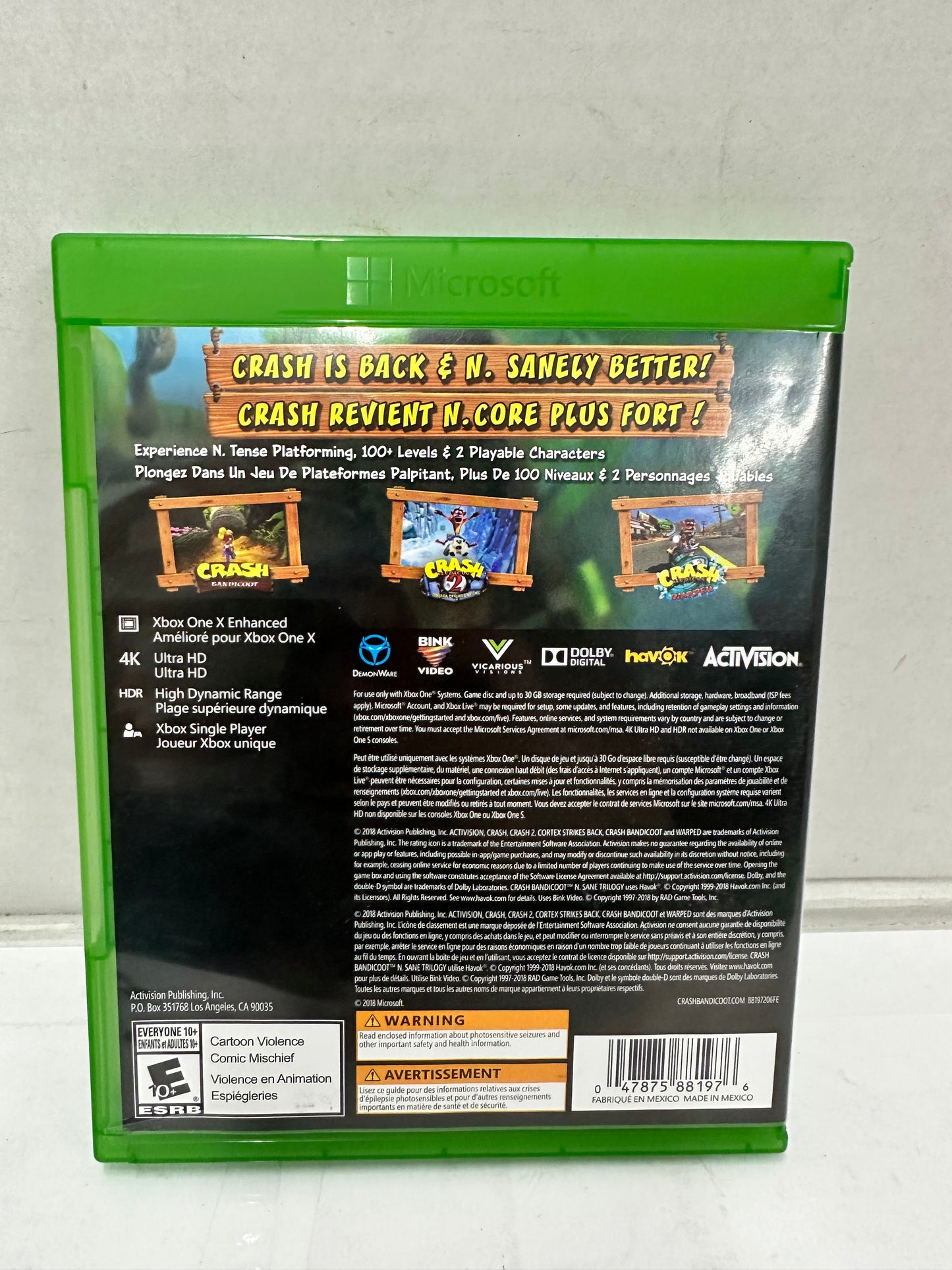 Crash Bandicoot N. Sane Trilogy - Xbox One