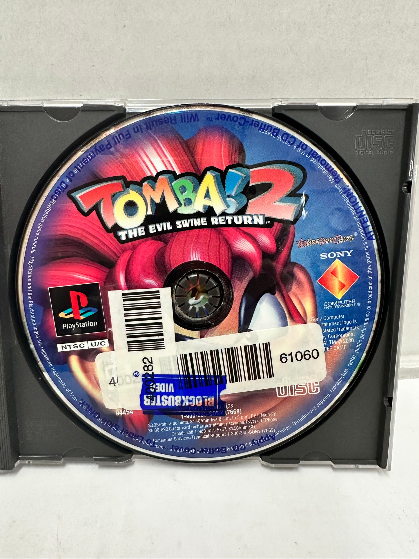 Tomba 2: The Evil Swine Return (Sony PlayStation 1, 2000) No Manual
