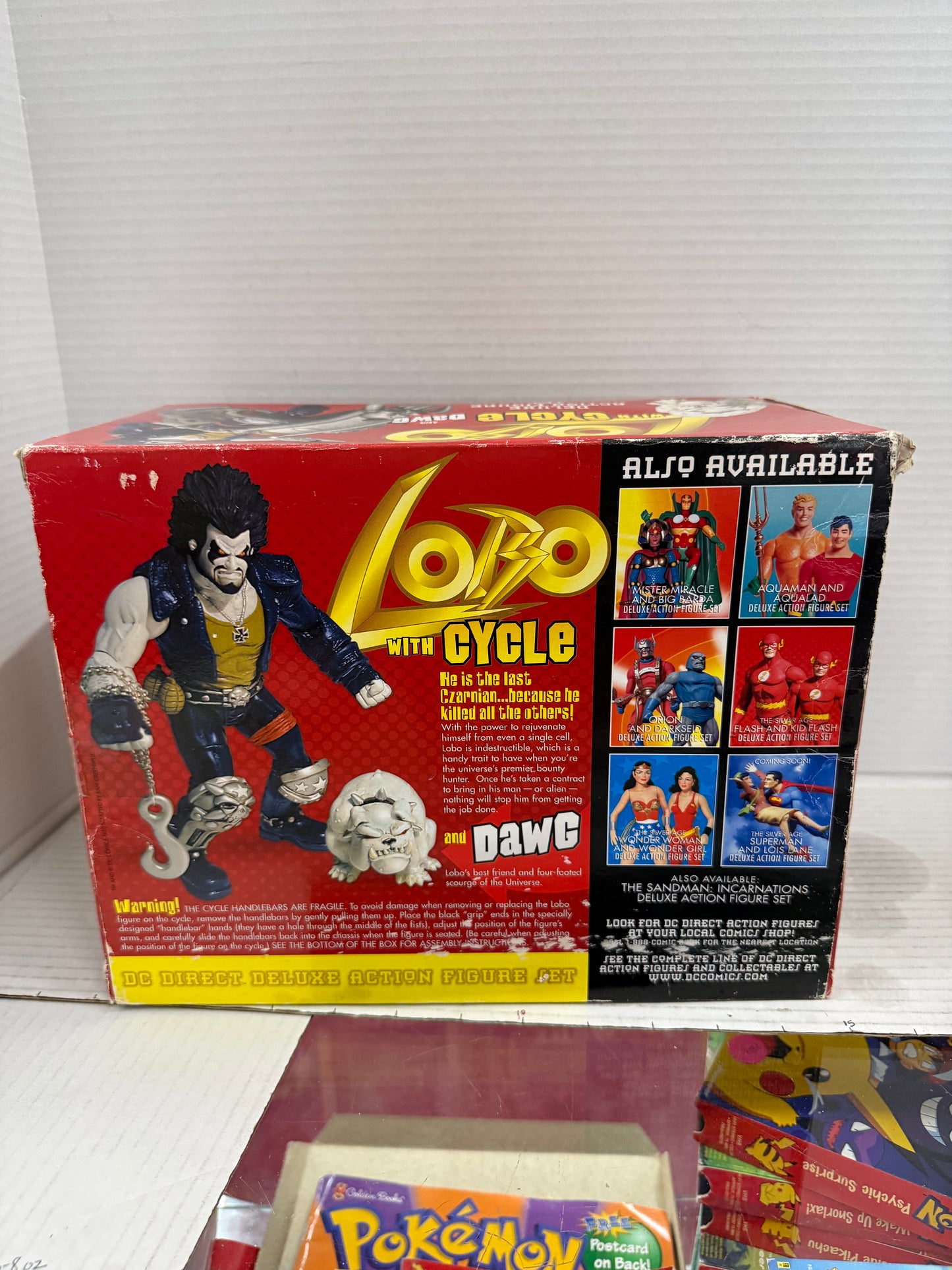 Lobo with Cycle and Dawg DC Direct Deluxe Action Figure Set BOX DAMAGE