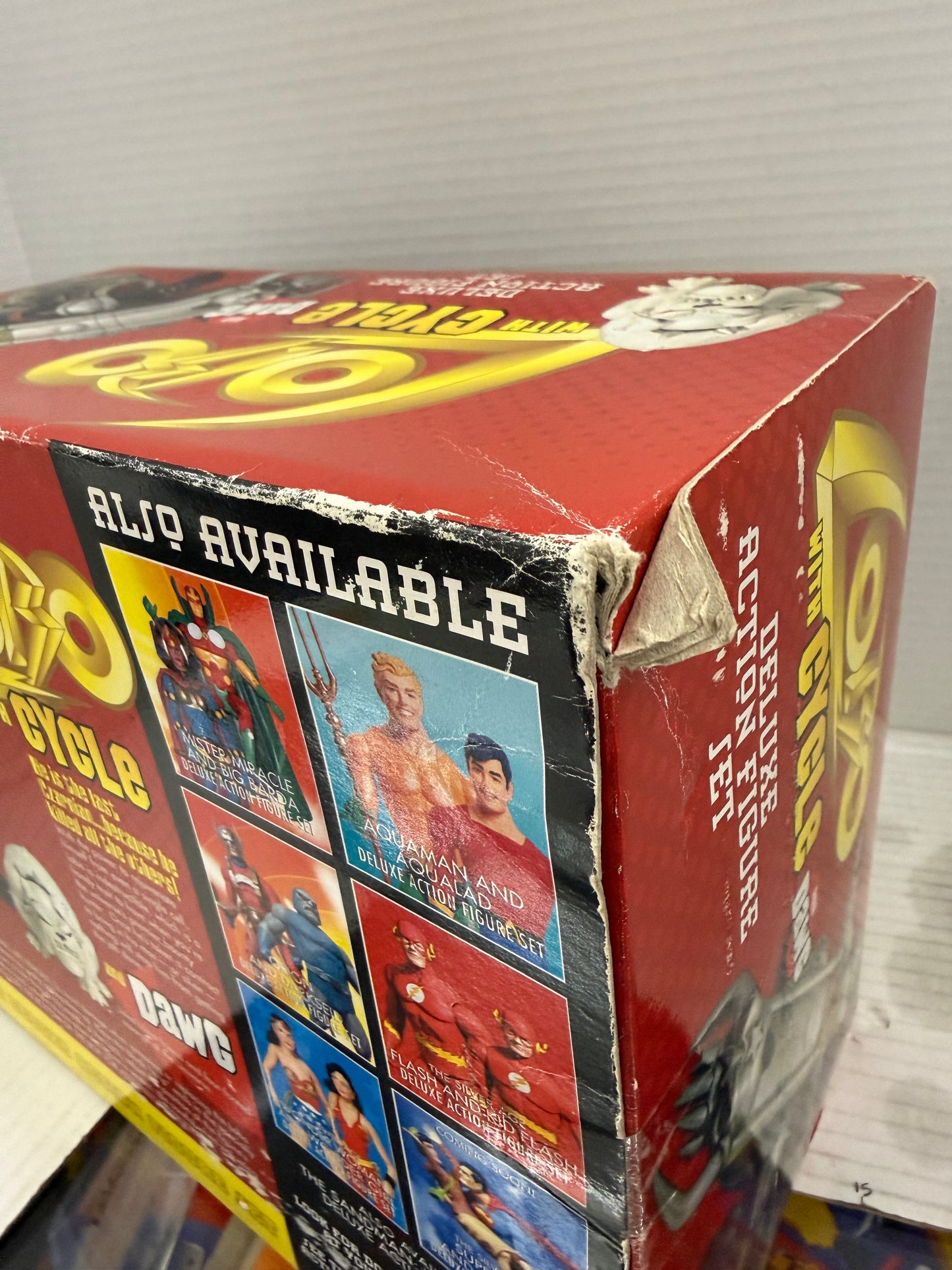 Lobo with Cycle and Dawg DC Direct Deluxe Action Figure Set BOX DAMAGE