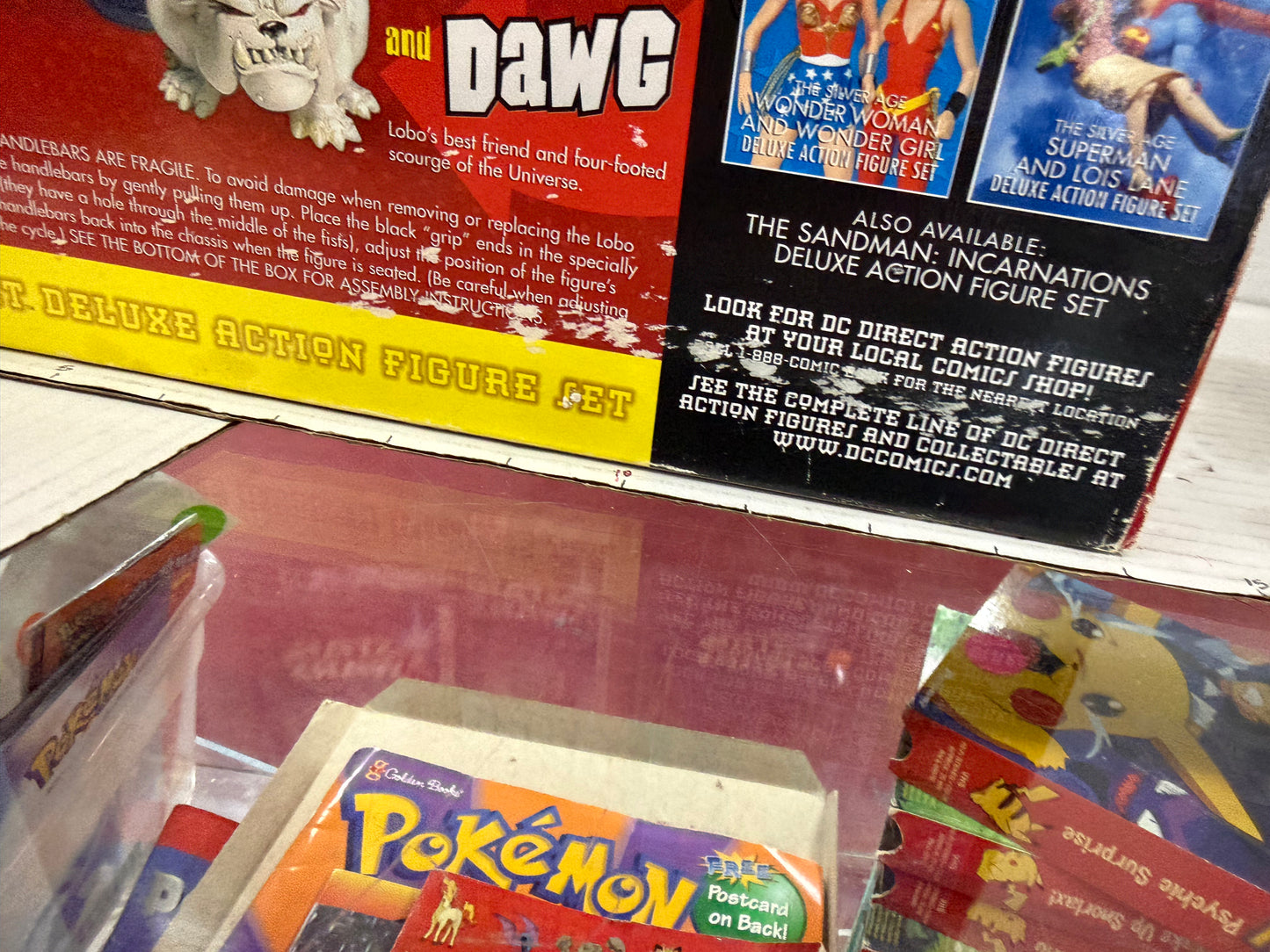 Lobo with Cycle and Dawg DC Direct Deluxe Action Figure Set BOX DAMAGE