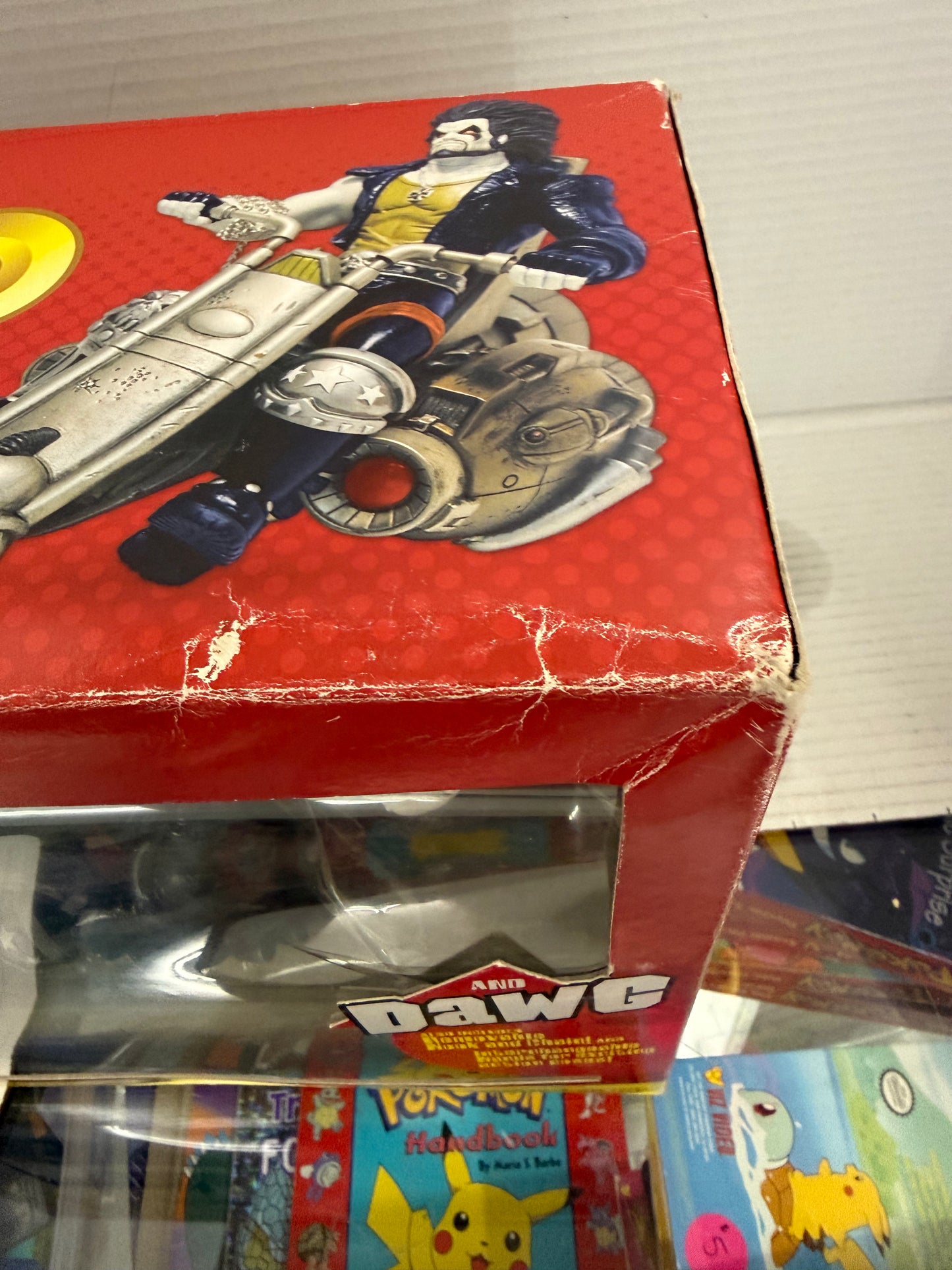 Lobo with Cycle and Dawg DC Direct Deluxe Action Figure Set BOX DAMAGE