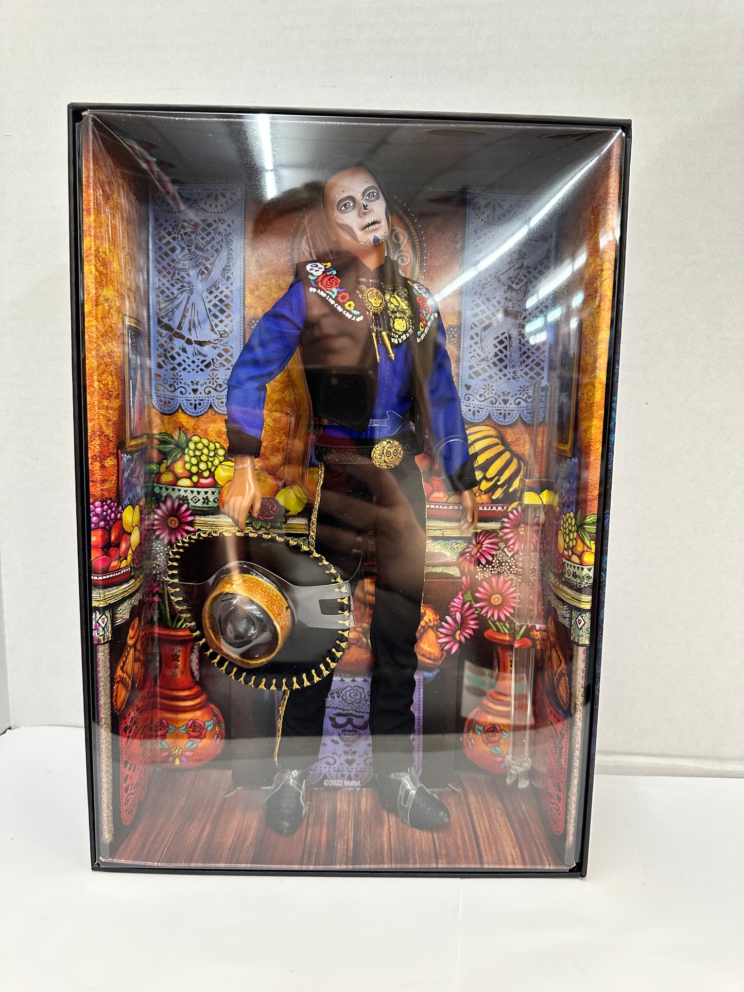 Mattel Barbie Signature 2022 Día De Muertos Ken Doll HBY10 - Black/Blue Charro