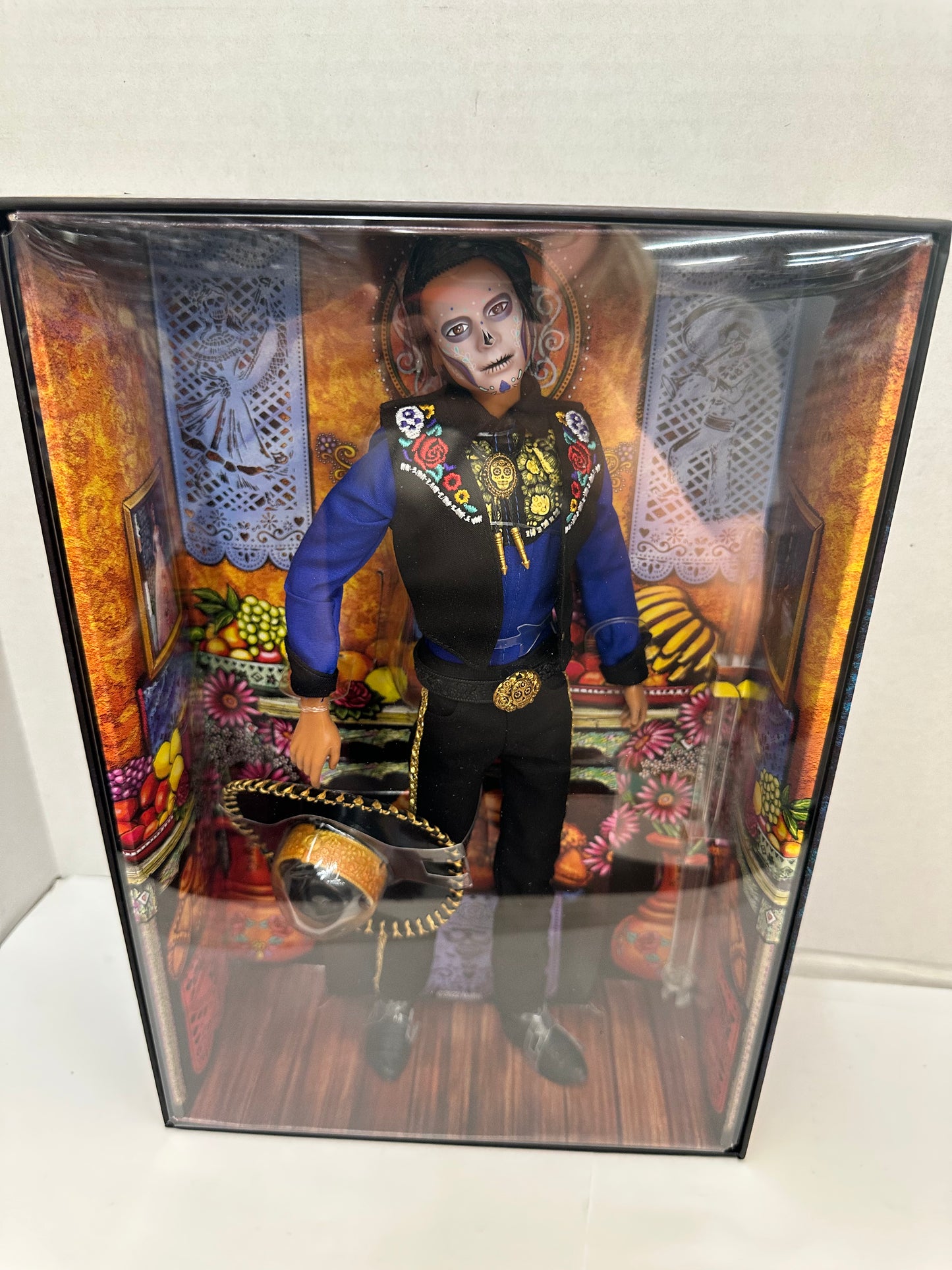 Mattel Barbie Signature 2022 Día De Muertos Ken Doll HBY10 - Black/Blue Charro