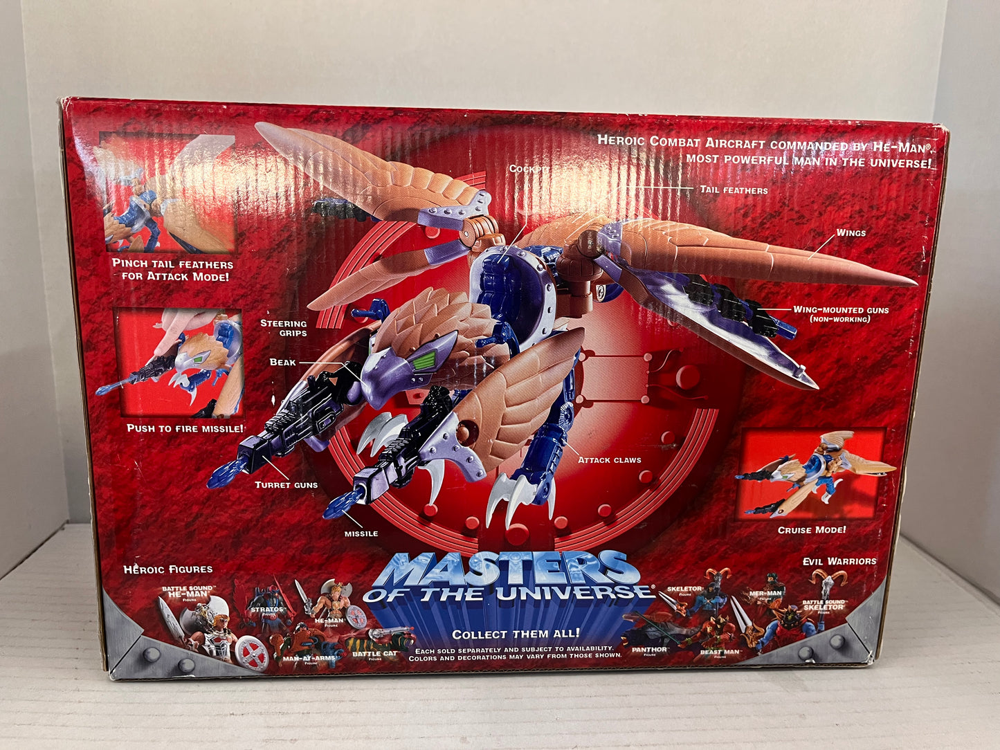 Masters Of The Universe He-Man Battle Hawk Combat Aircraft Mattel 2001