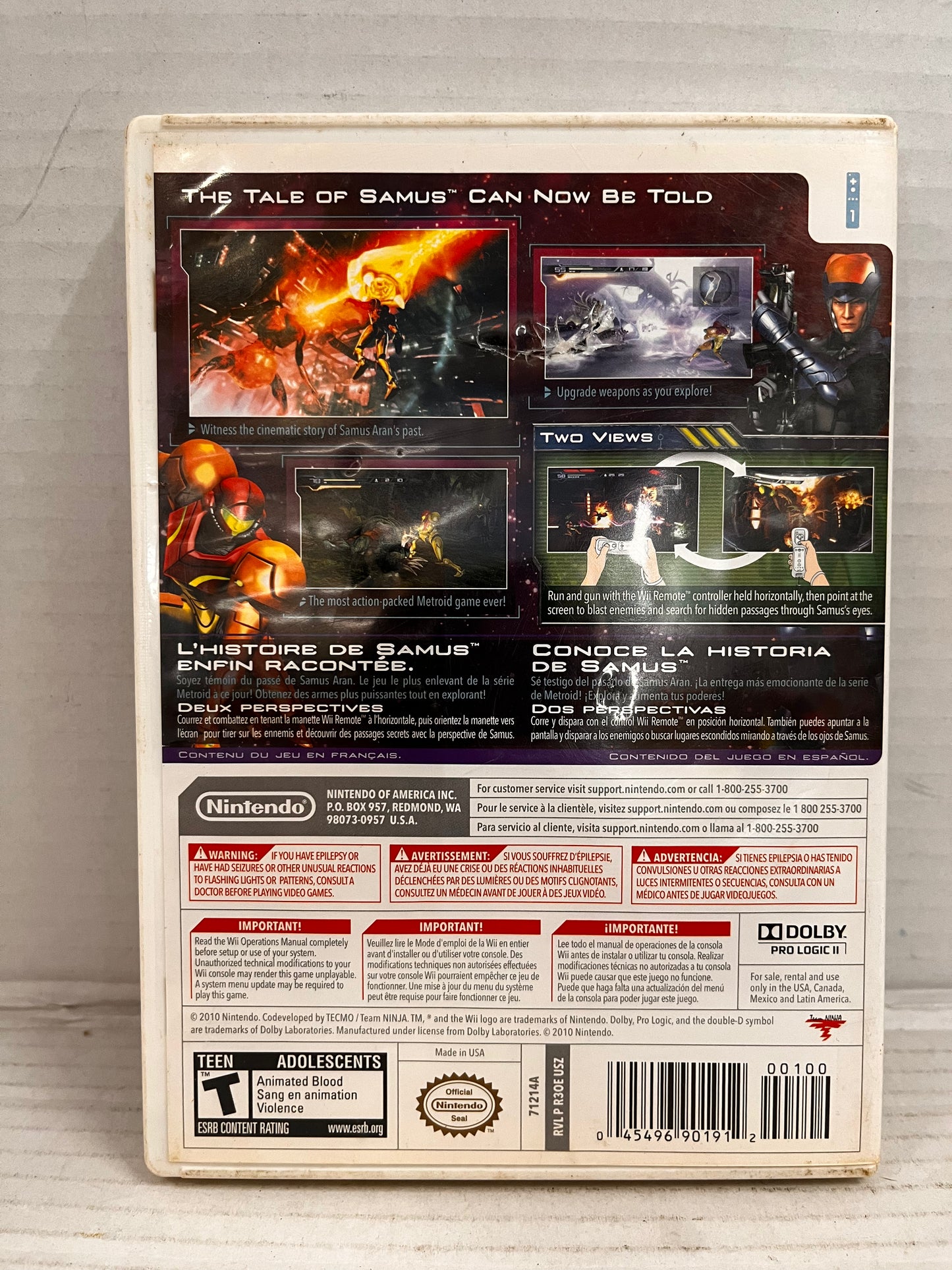 Metroid: Other M (Nintendo Wii, 2010) CIB Complete