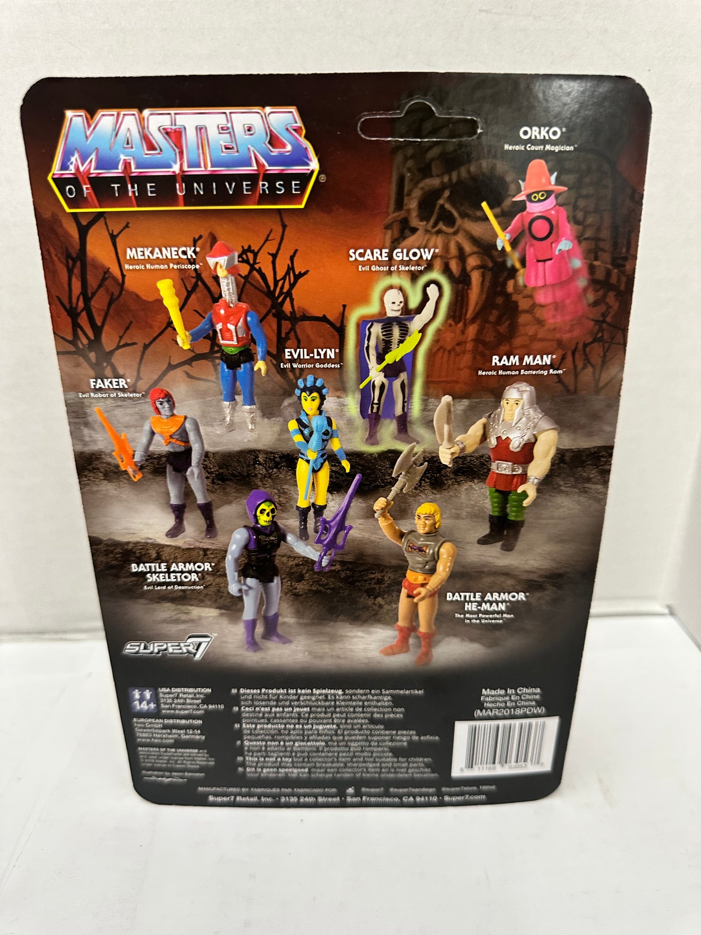 Masters of the Universe Scare Glow ReAction Figure Super7 MOTU Glow in the Dark
