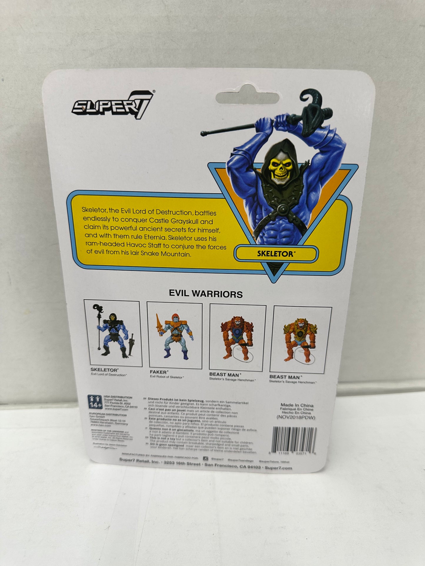 Super7 Masters Of The Universe ReAction Leo Toys Skeletor Action Figure