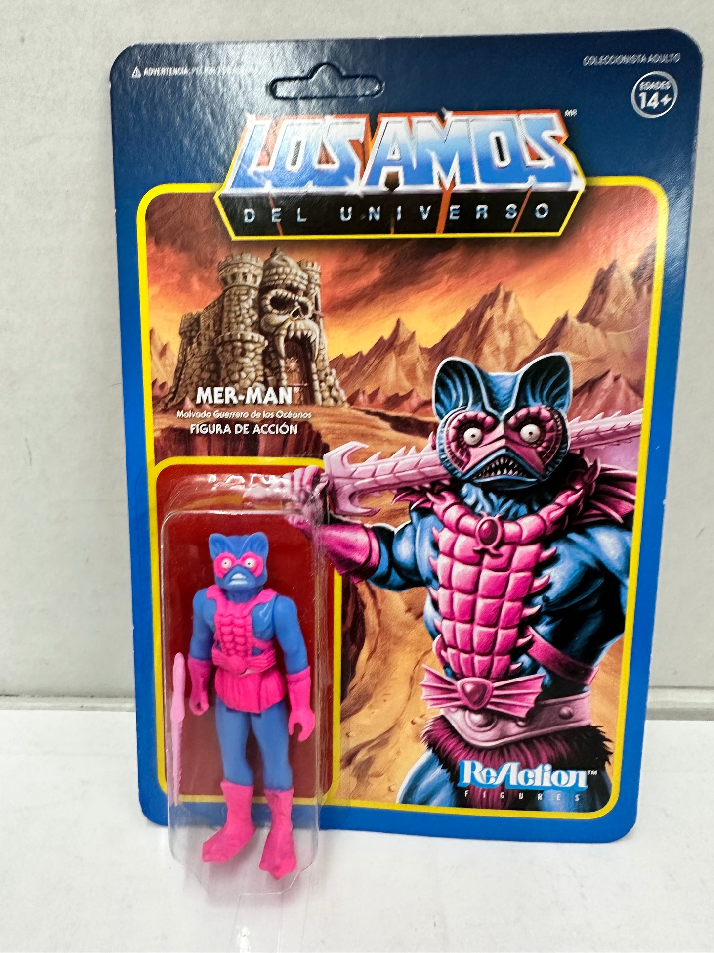 SUPER7 MASTERS OF UNIVERSE REACTION MER-MAN LOS AMOS  UNPUNCHED