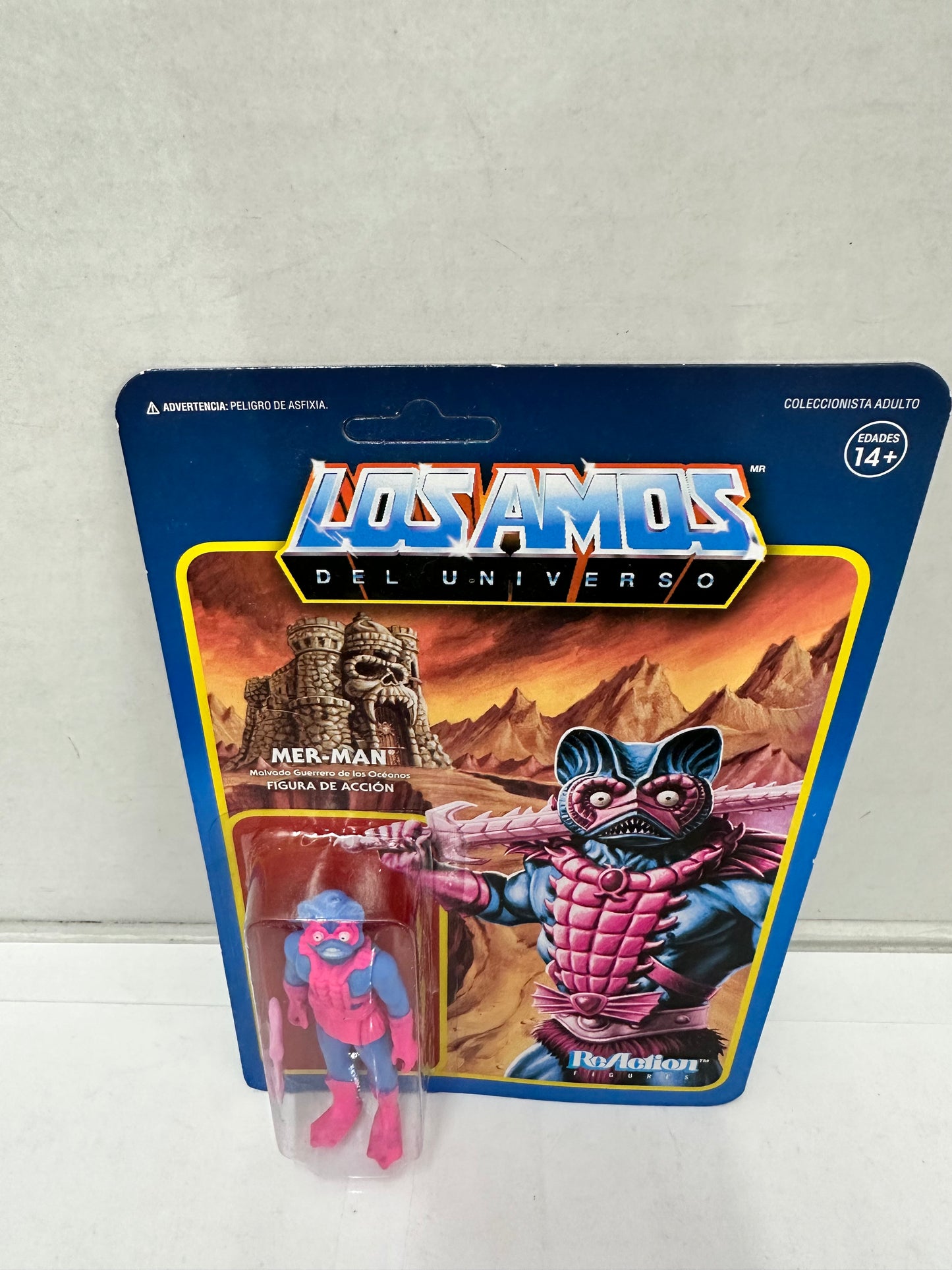 SUPER7 MASTERS OF UNIVERSE REACTION MER-MAN LOS AMOS  UNPUNCHED