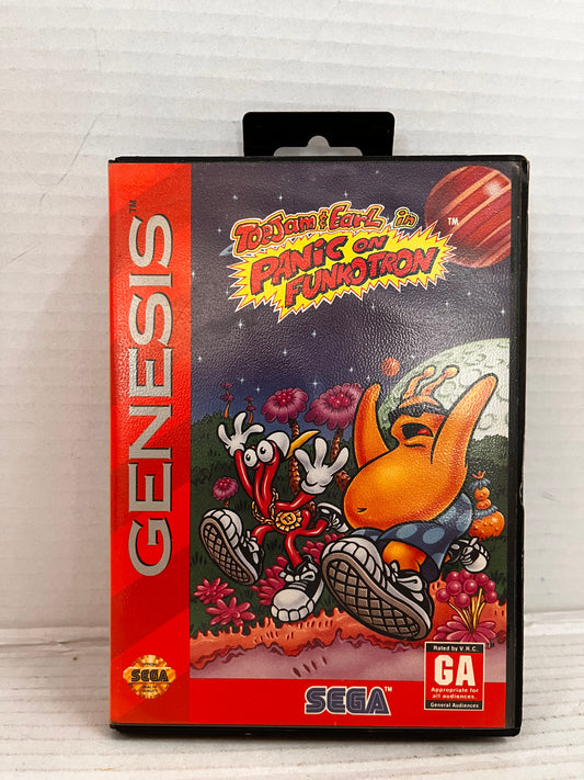ToeJam & Earl in Panic on Funkotron (Sega Genesis, 1993) cart and box only