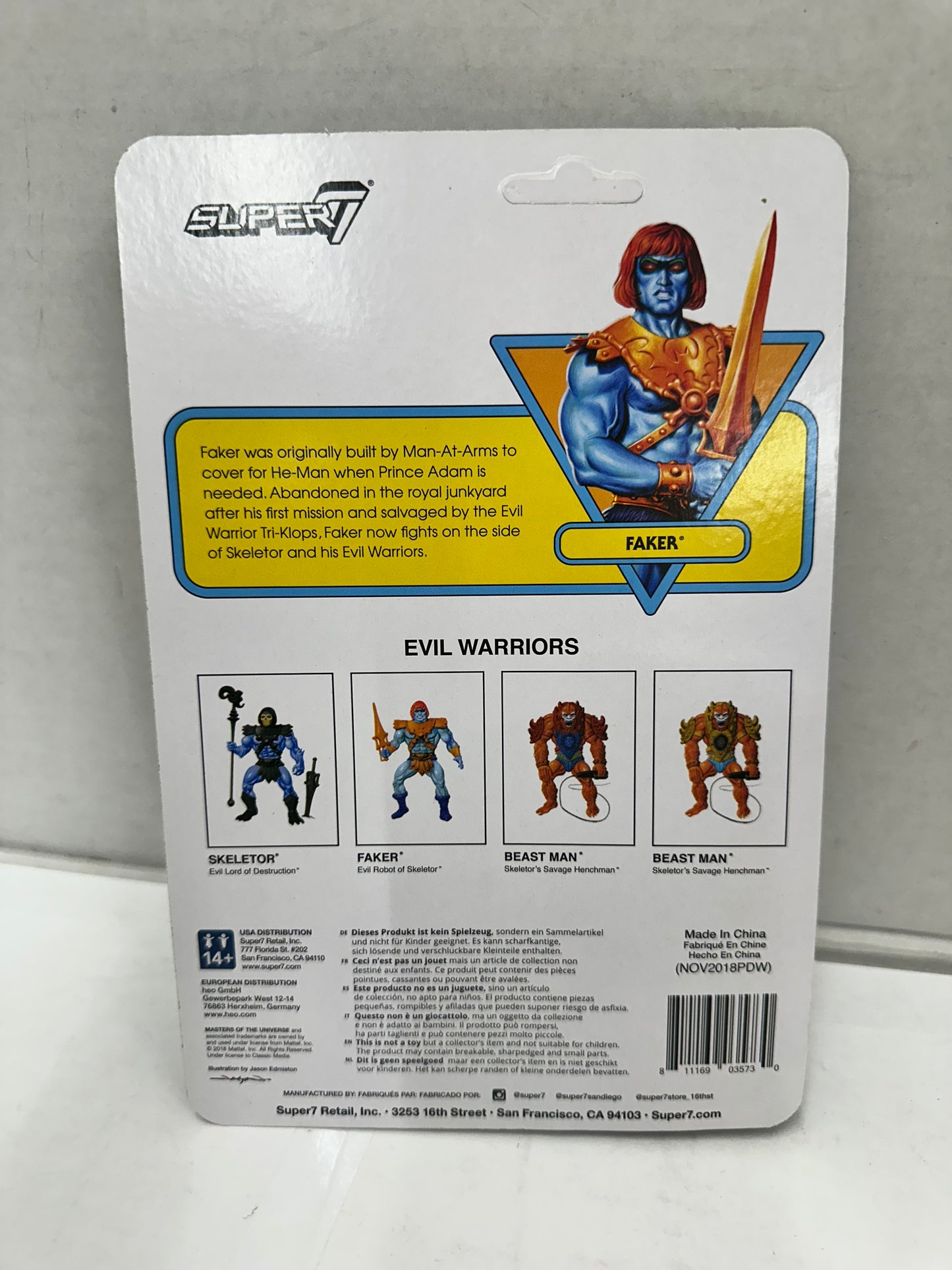 Super7 Masters Of The Universe ReAction Leo Toys Faker Action Figure