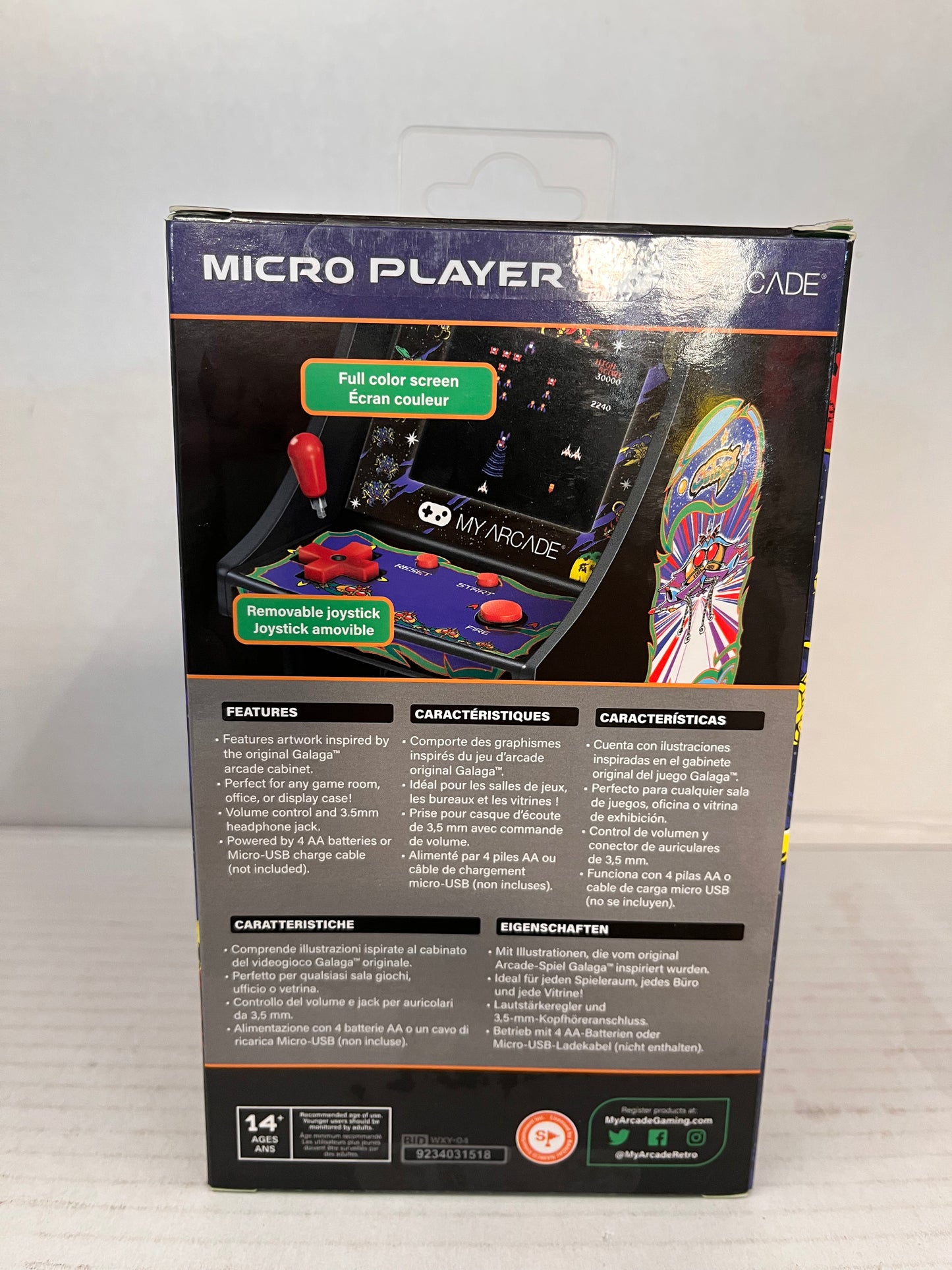 Galaga My Arcade Micro Player Retro Arcade