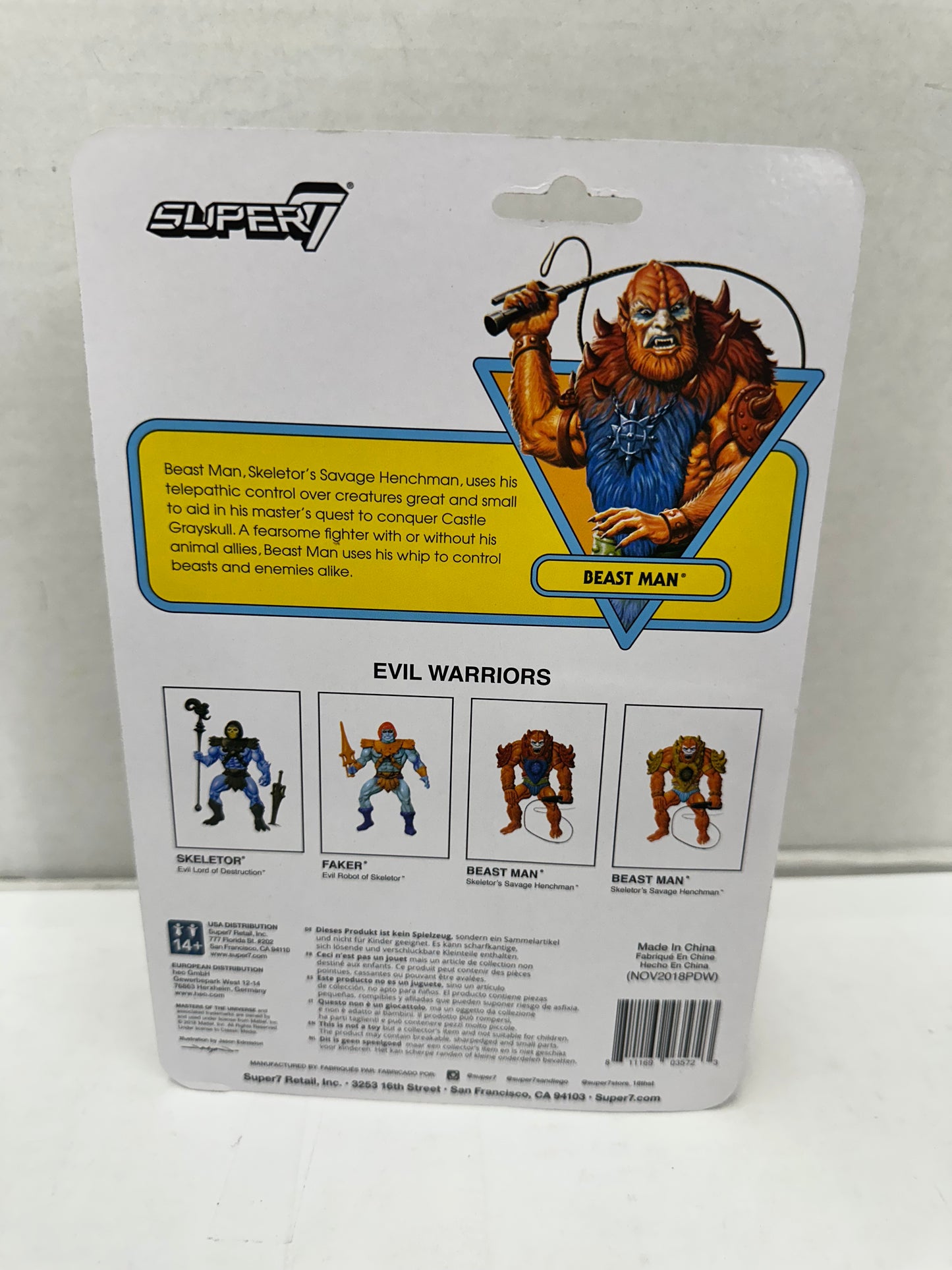 Super7 ReAction MOTU Masters of the Universe Beast Man Figure - Leo Variant