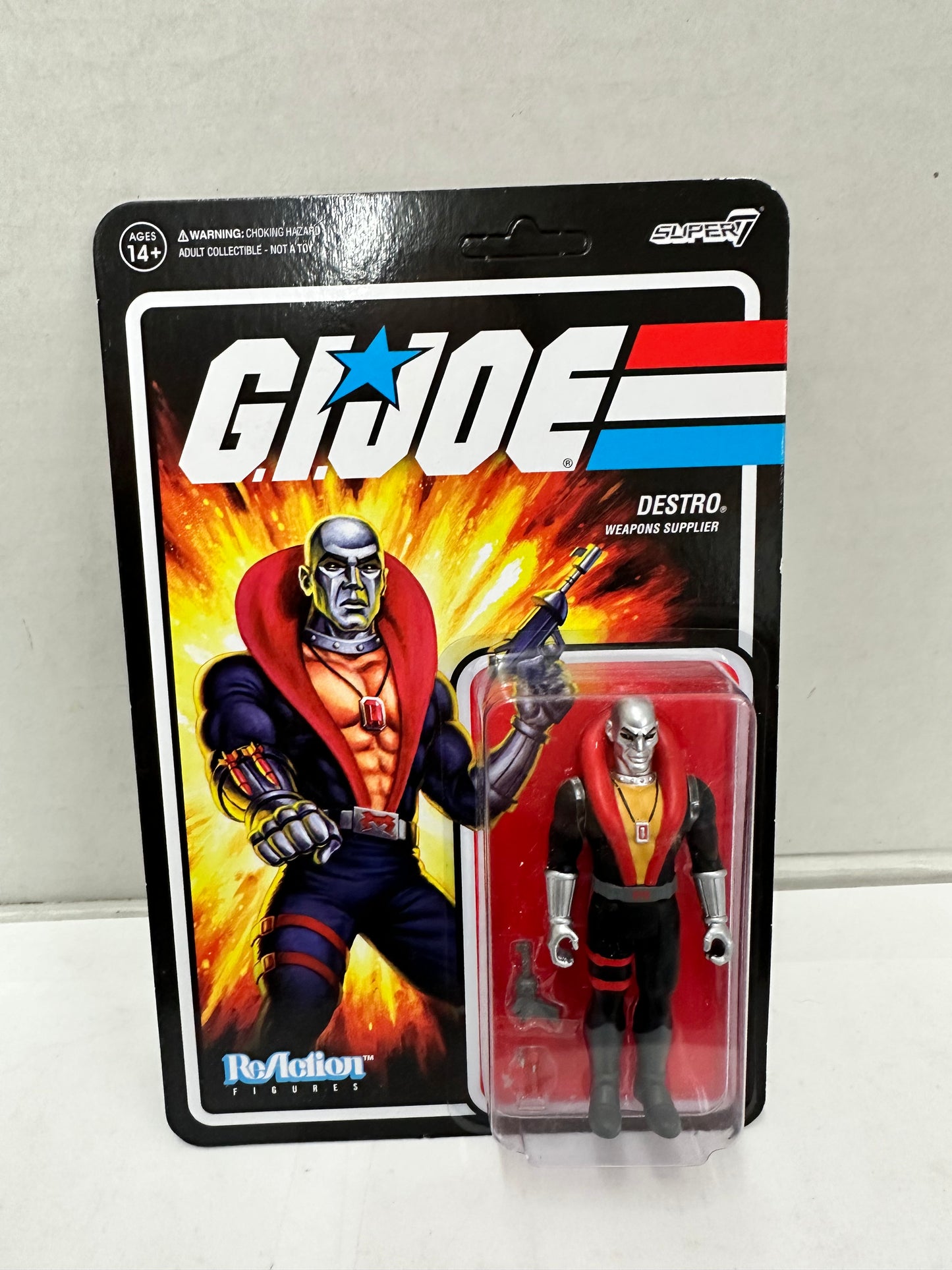 G.I. Joe Destro Super7 Reaction 3.75” Action Figure UNPUNCHED 2021