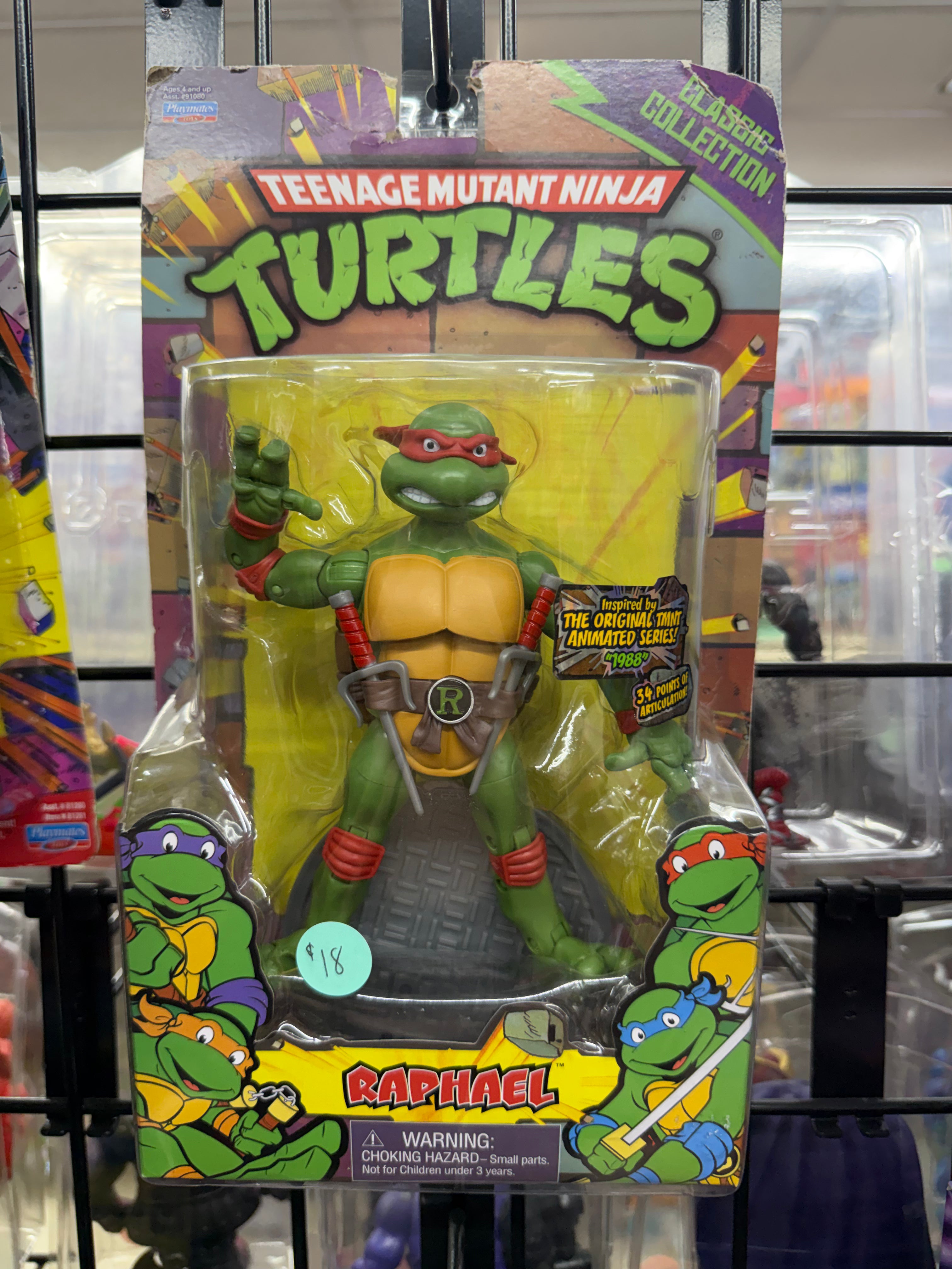 Raphael Teenage Mutant Ninja Turtles Classic Collection Playmates TMNT ...