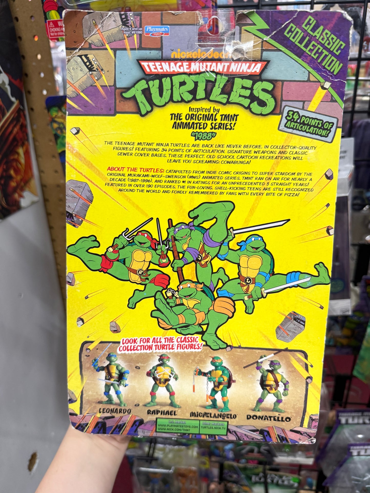 Raphael Teenage Mutant Ninja Turtles Classic Collection Playmates TMNT