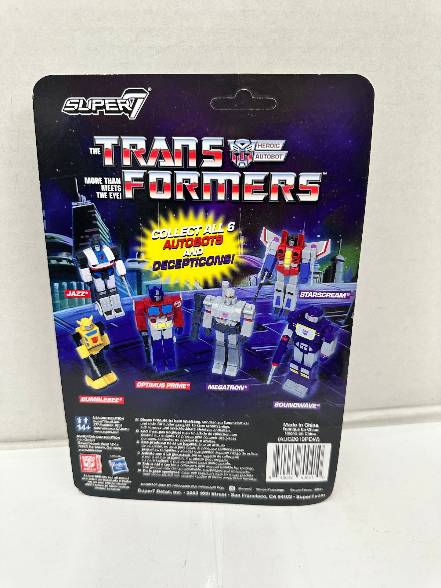 Super 7 Transformers ReAction Wave 1 Jazz