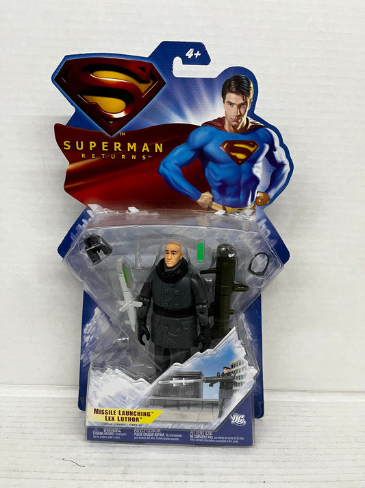 Mattel 2006 DC Superman Returns Missile Launching Lex Luthor 5" Figure Sealed