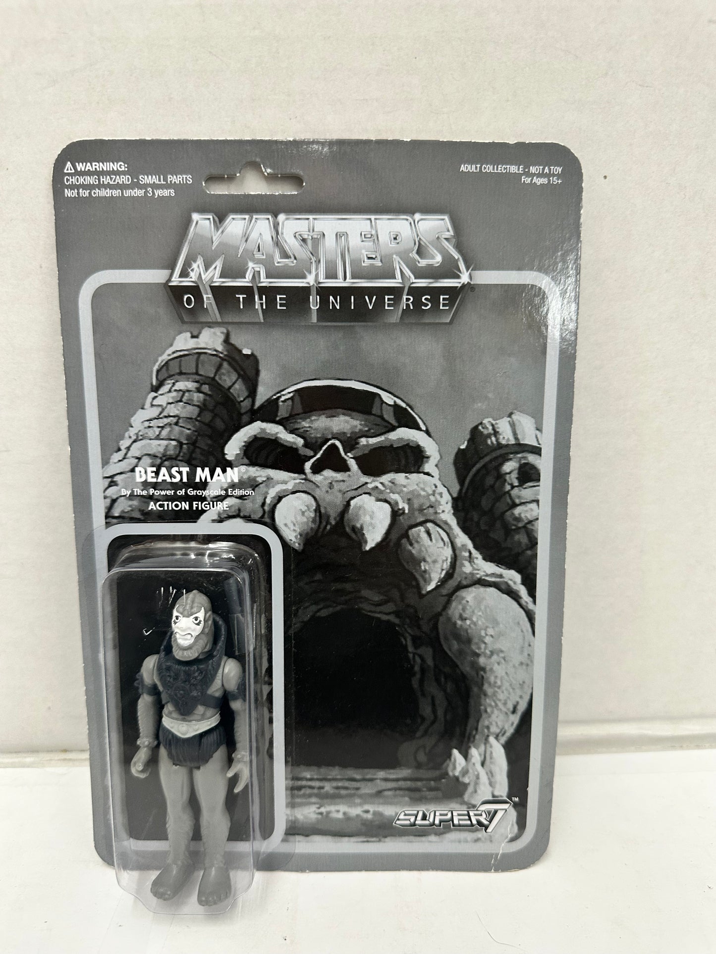 SUPER7 MOTU MASTERS OF THE UNIVERSE REACTION BEAST MAN Grayscale