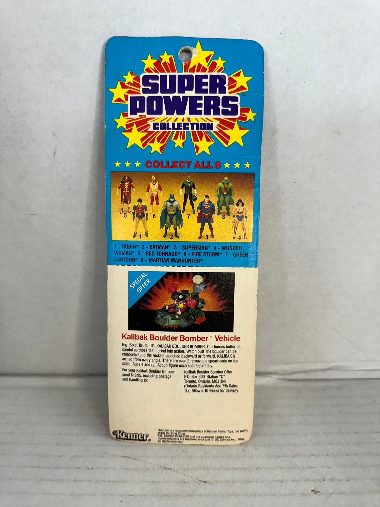 VINTAGE 1986 DC SUPER POWERS COLLECTION WONDER WOMAN 4" FIGURE KENNER SHORT CARD