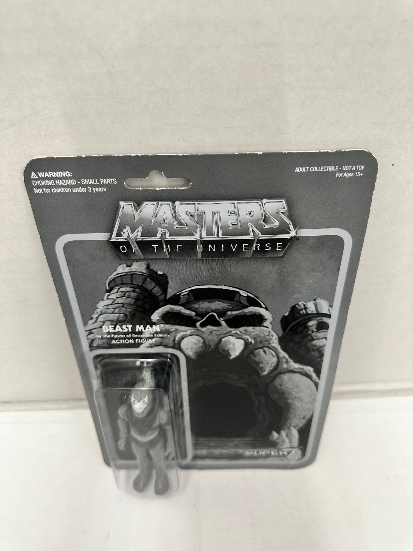 SUPER7 MOTU MASTERS OF THE UNIVERSE REACTION BEAST MAN Grayscale
