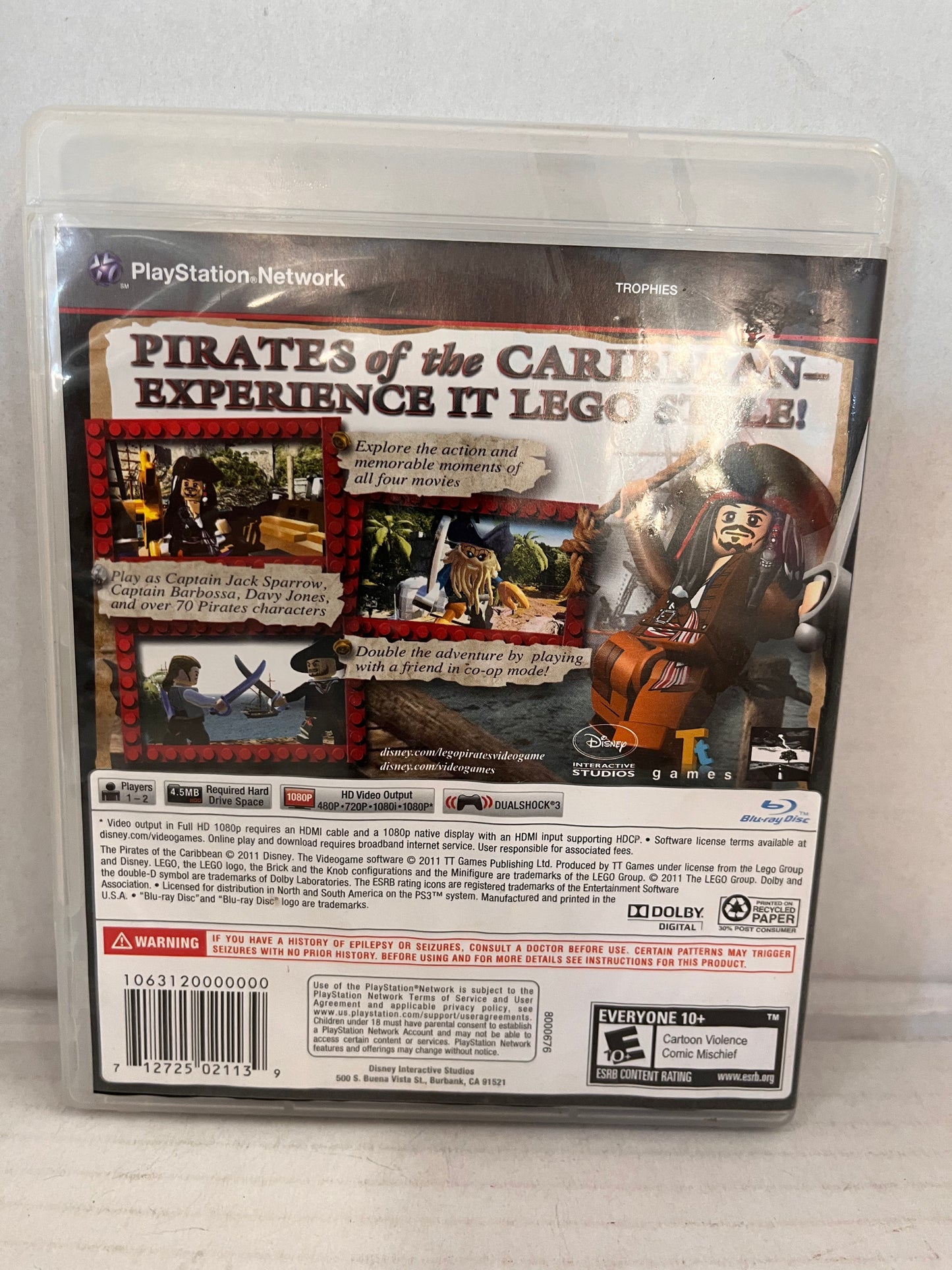 LEGO Pirates of the Caribbean: The Video Game (PlayStation 3, PS3) CIB