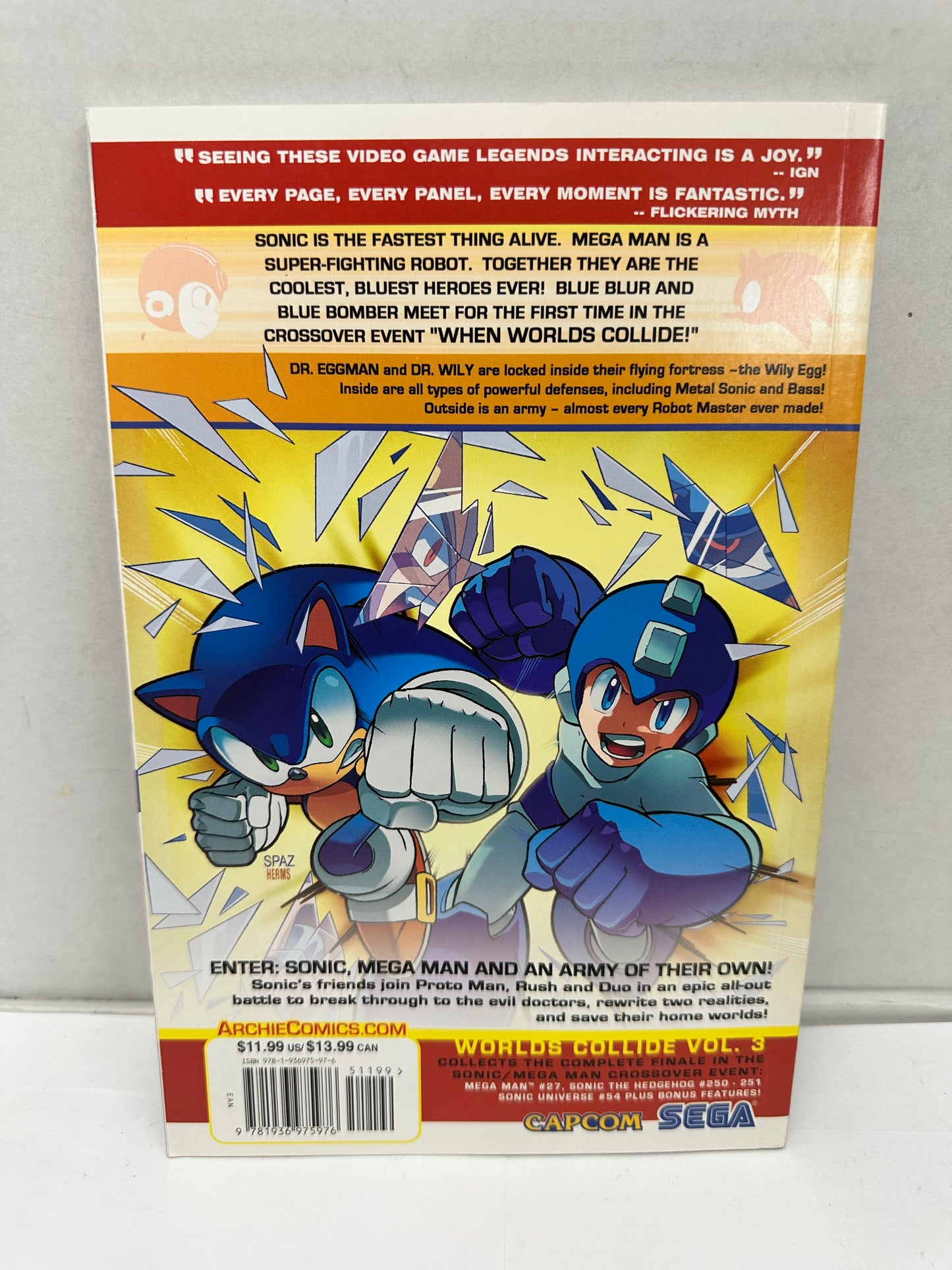 Sonic The Hedgehog Vs. Mega Man Worlds Collide Vol. 3 Chaos Clash