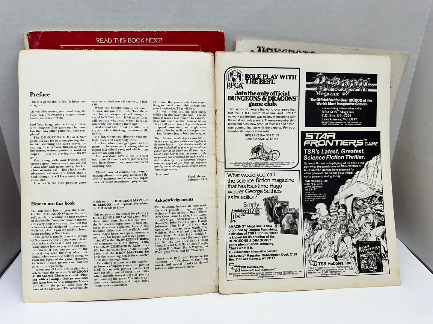 D&D Dungeons & Dragons Players Manual And Dungeon Masters Rule Book