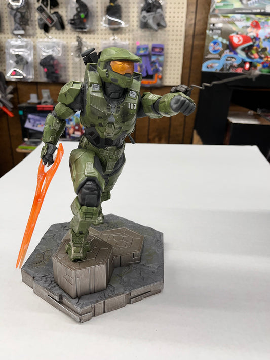 Halo Infinite Master Chief with Grappleshot Orange Sword 10 Inch PVC Statue
