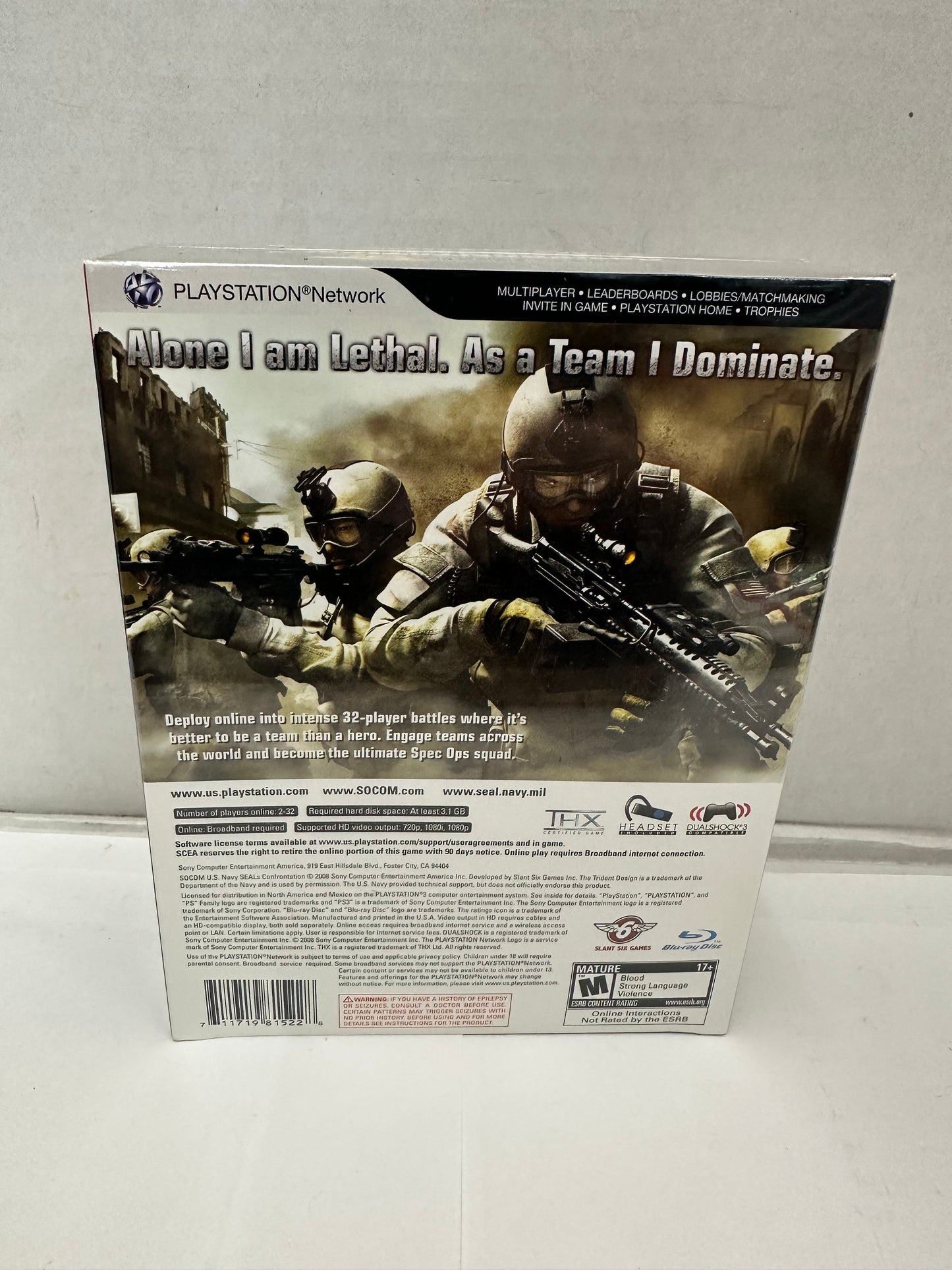 SOCOM Confrontation (Sony PlayStation 3 PS3, 2008)