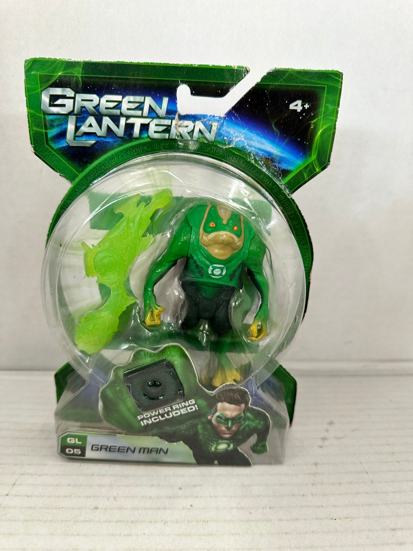 NEW GREEN LANTERN 2011 MOVIE GL 05 GREEN MAN FIGURE WITH POWER RING Box Damage