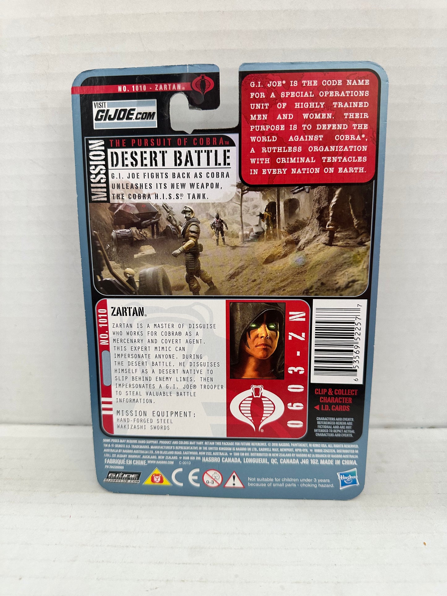GI Joe Pursuit of Cobra Zartan MOC ARAH 2010 1010 Master of Disguise